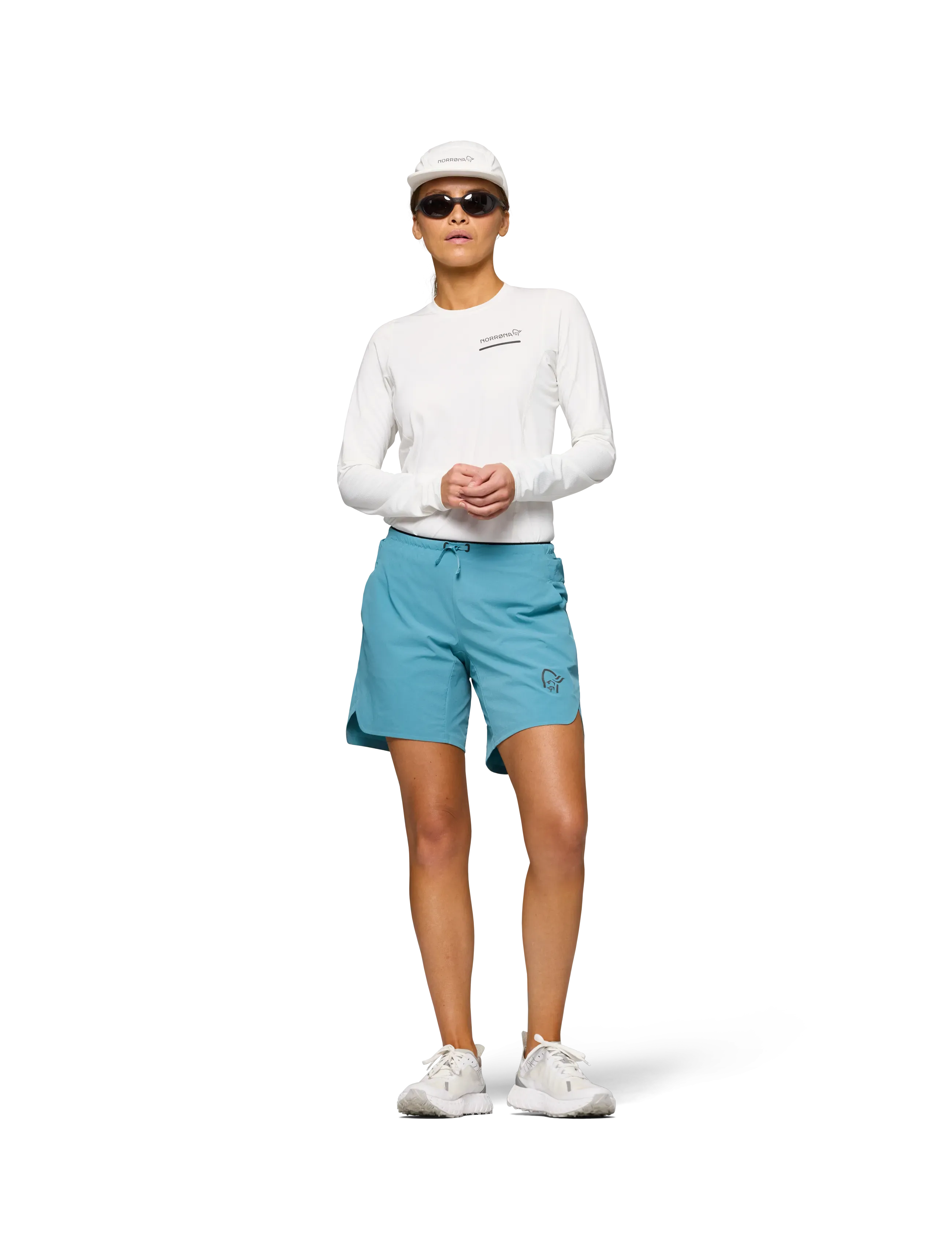 Norrøna Senja Flex1 8" Shorts W's, XS, Blue, Shorts > Sportsshorts, Dame