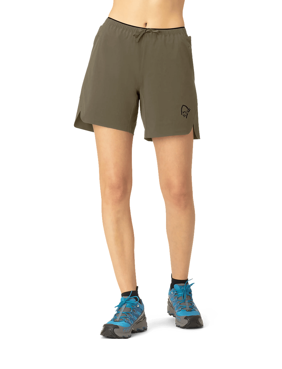 Norrøna - senja flex1 8" Shorts W's - lauko šortai - olive night - 0