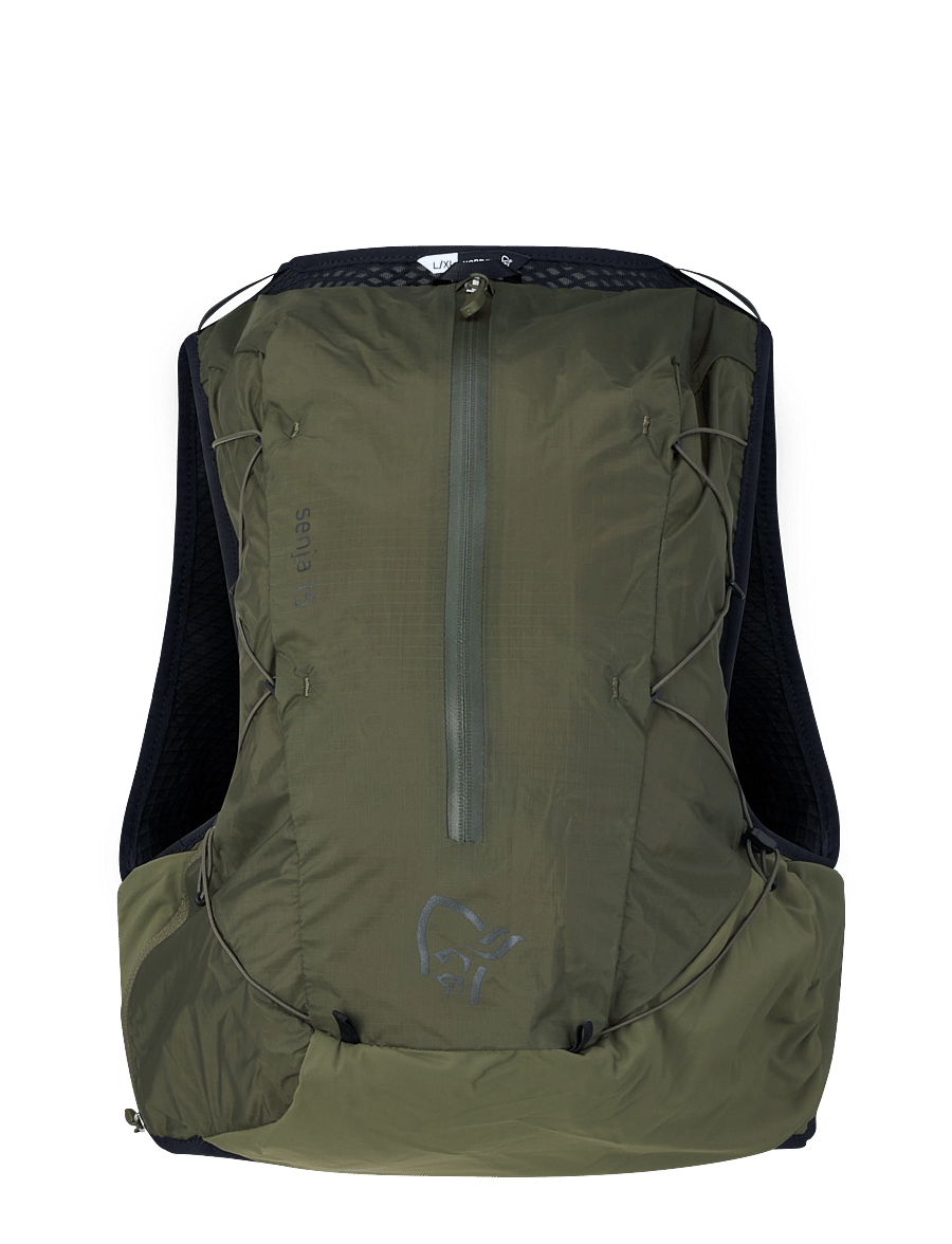 Norrøna - senja econyl70 15L Pack - utstyr til fjelltur - olive night - 0