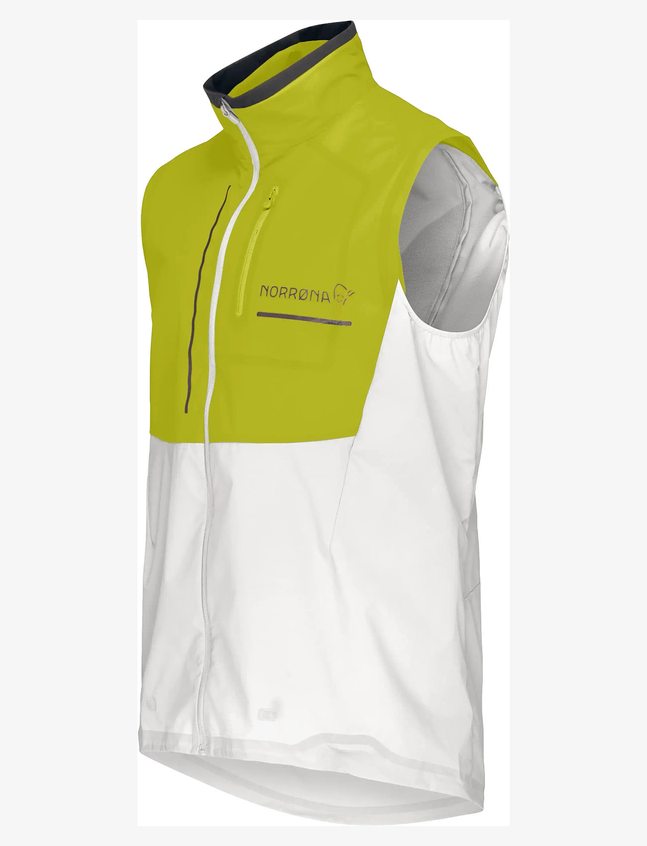Norrøna - senja aero90 Vest M's - vests - golden lime/snow white - 2