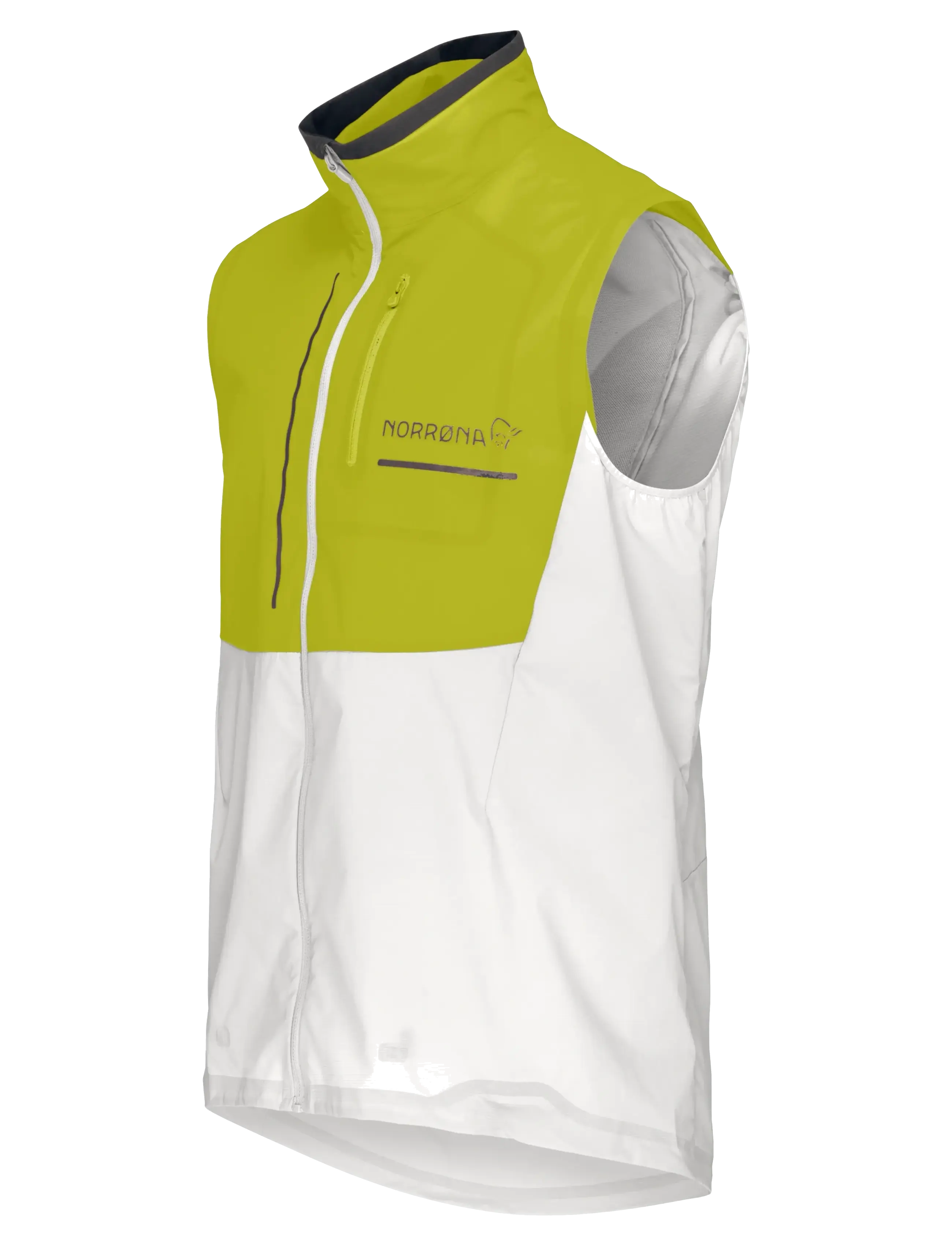 Norrøna - senja aero90 Vest M's - vests - golden lime/snow white - 2