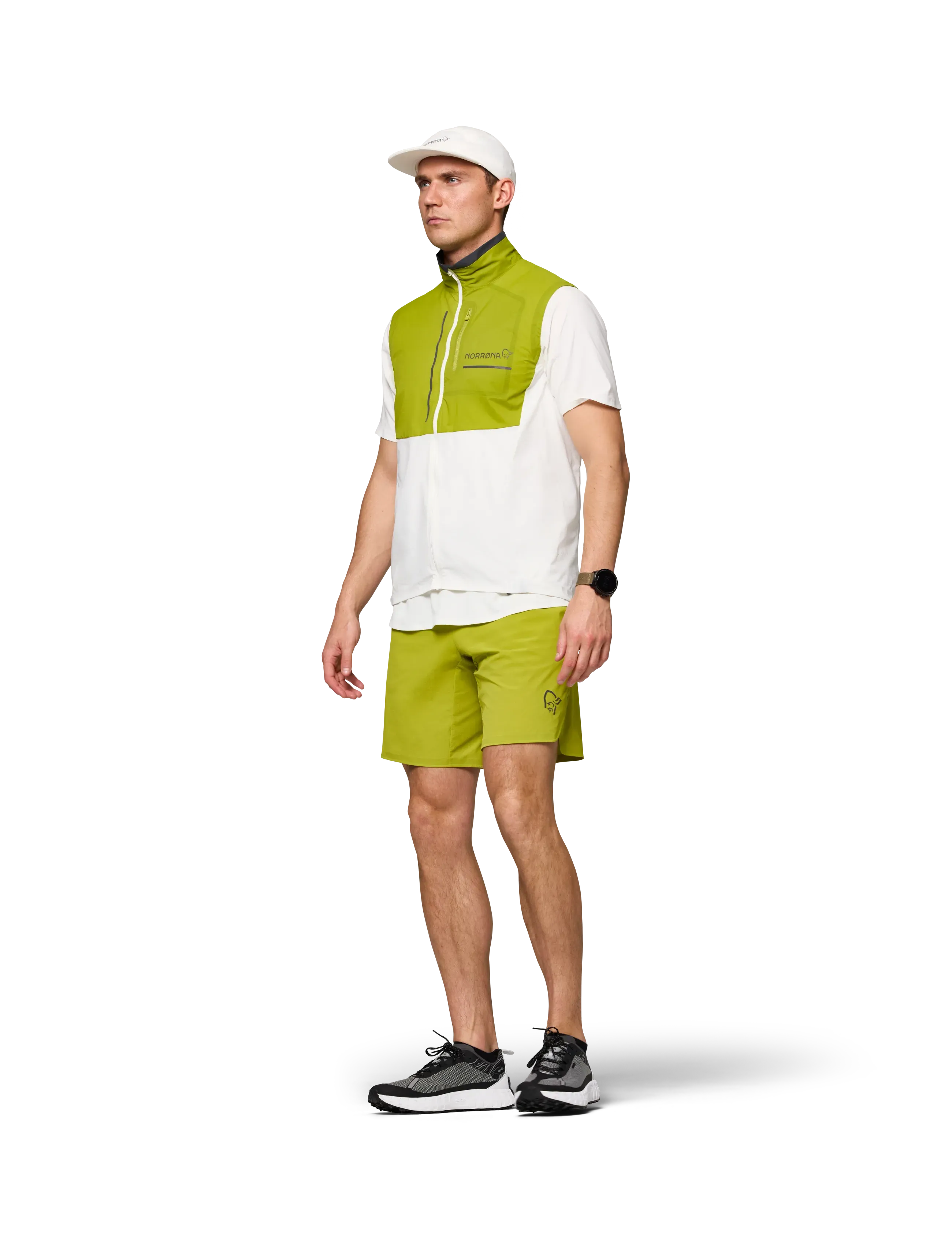 Norrøna - senja aero90 Vest M's - vests - golden lime/snow white - 4