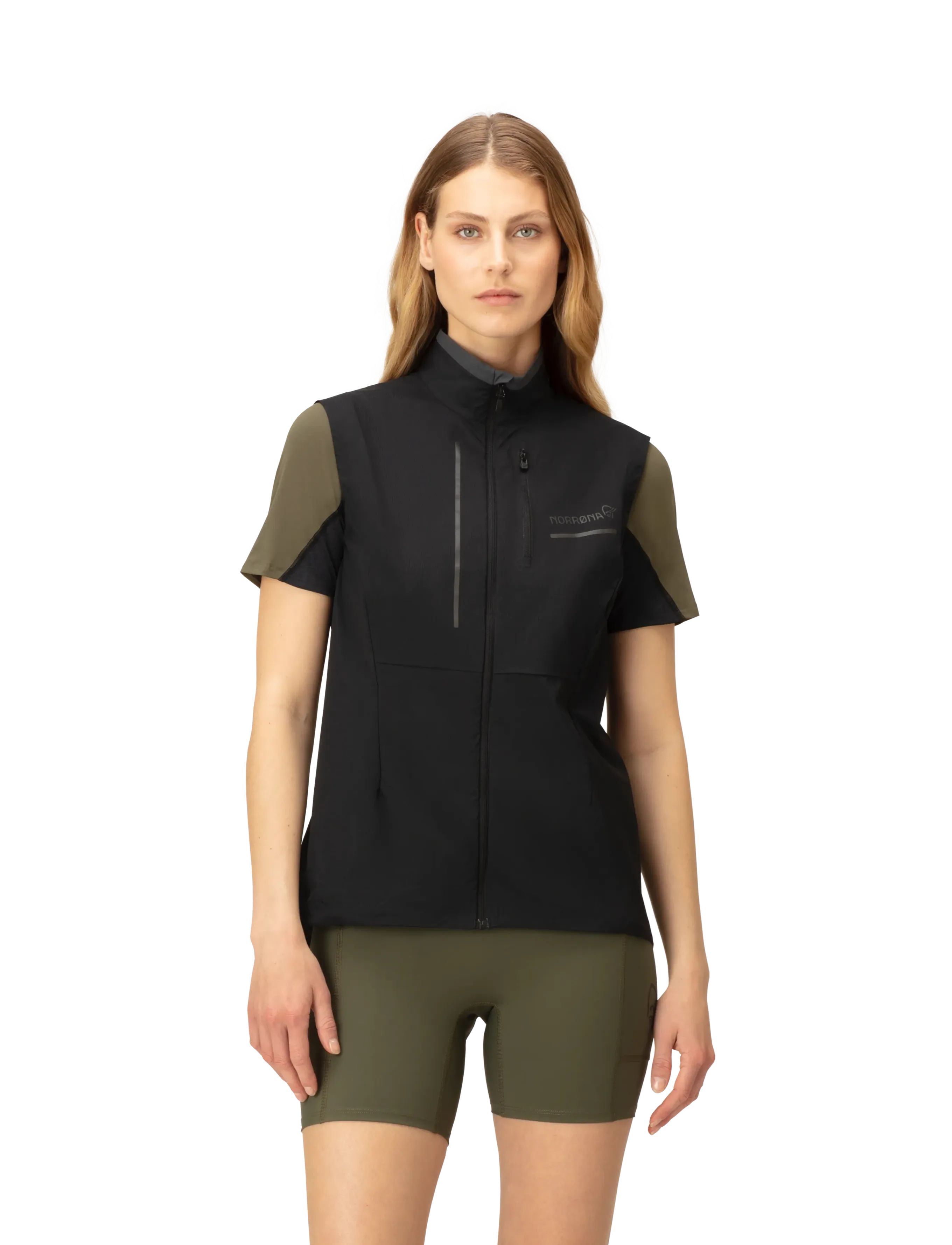 Norrøna Senja Aero90 Vest W's, Kvinder, Løbevest, Sort, Str: S