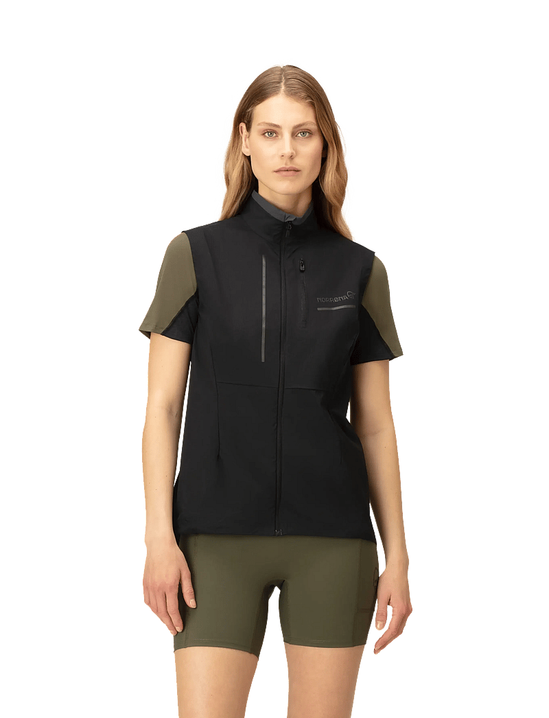 Norrøna - senja aero90 Vest W's - ytterkläder - caviar black - 0