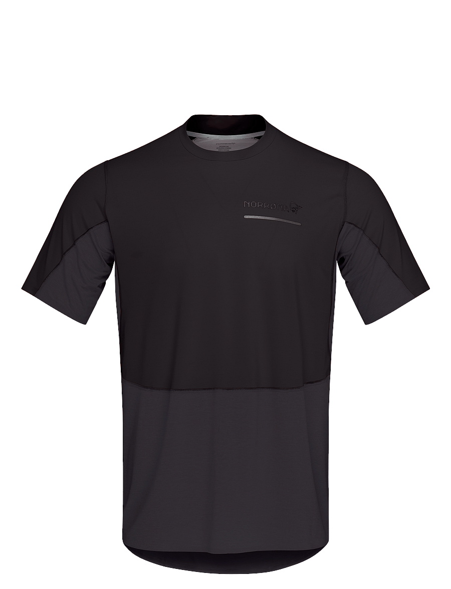 Norrøna - senja equaliser lightweight T-shirt M's - t-särgid - caviar black - 0