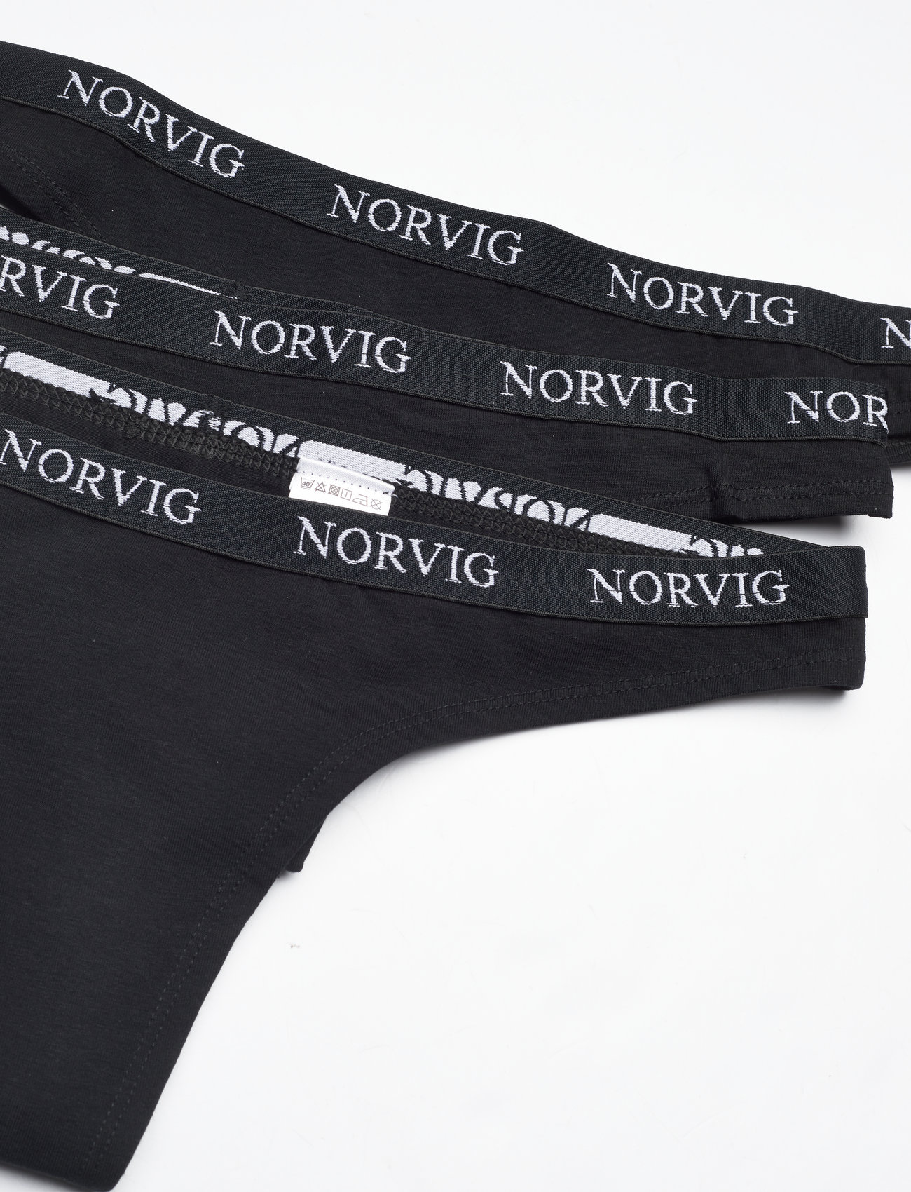 NORVIG - 3-Pack Womens String - de laveste prisene - black - 1