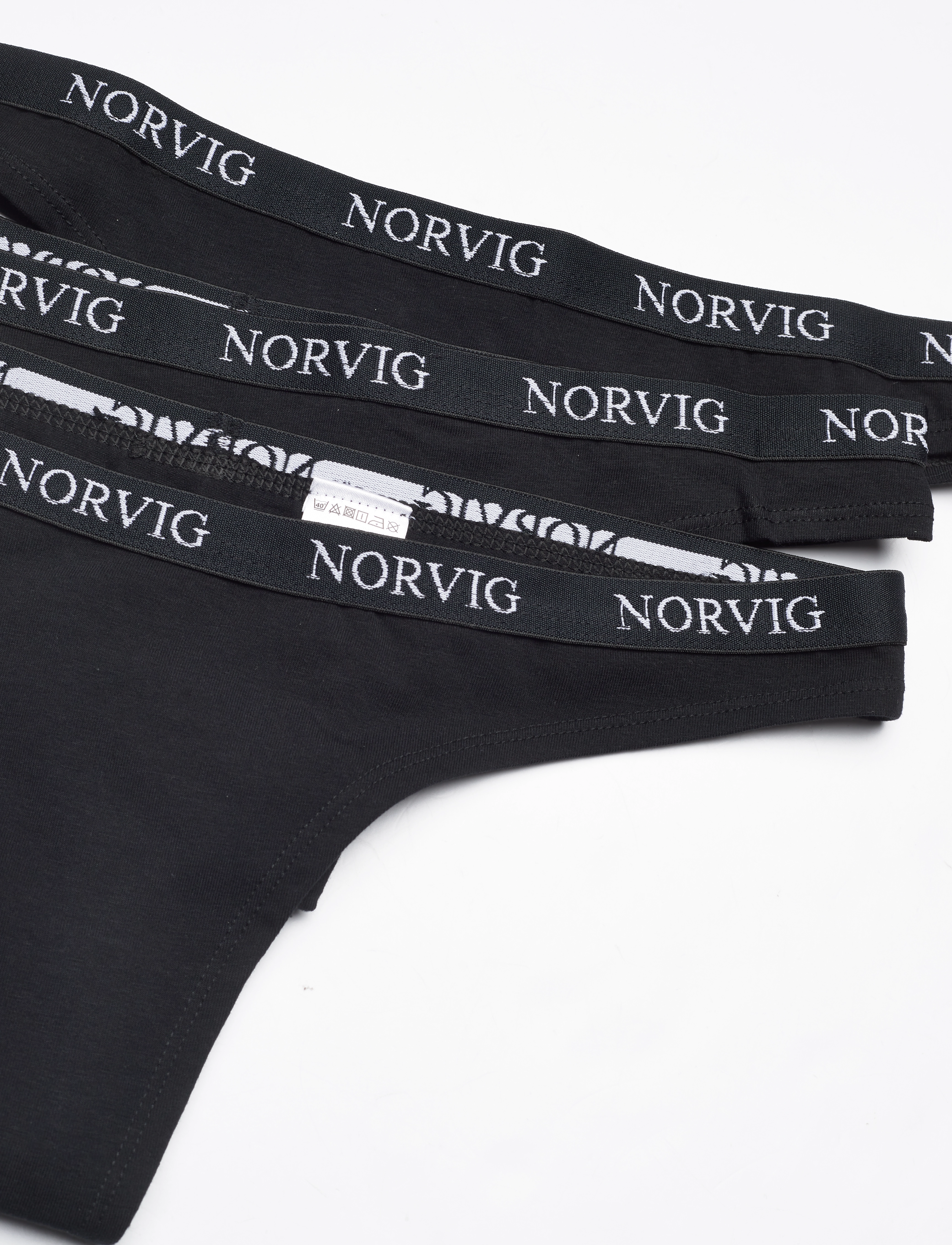 NORVIG - 3-Pack Womens String - black - 1