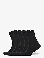 5-Pack Ladies Basic Socks - BLACK