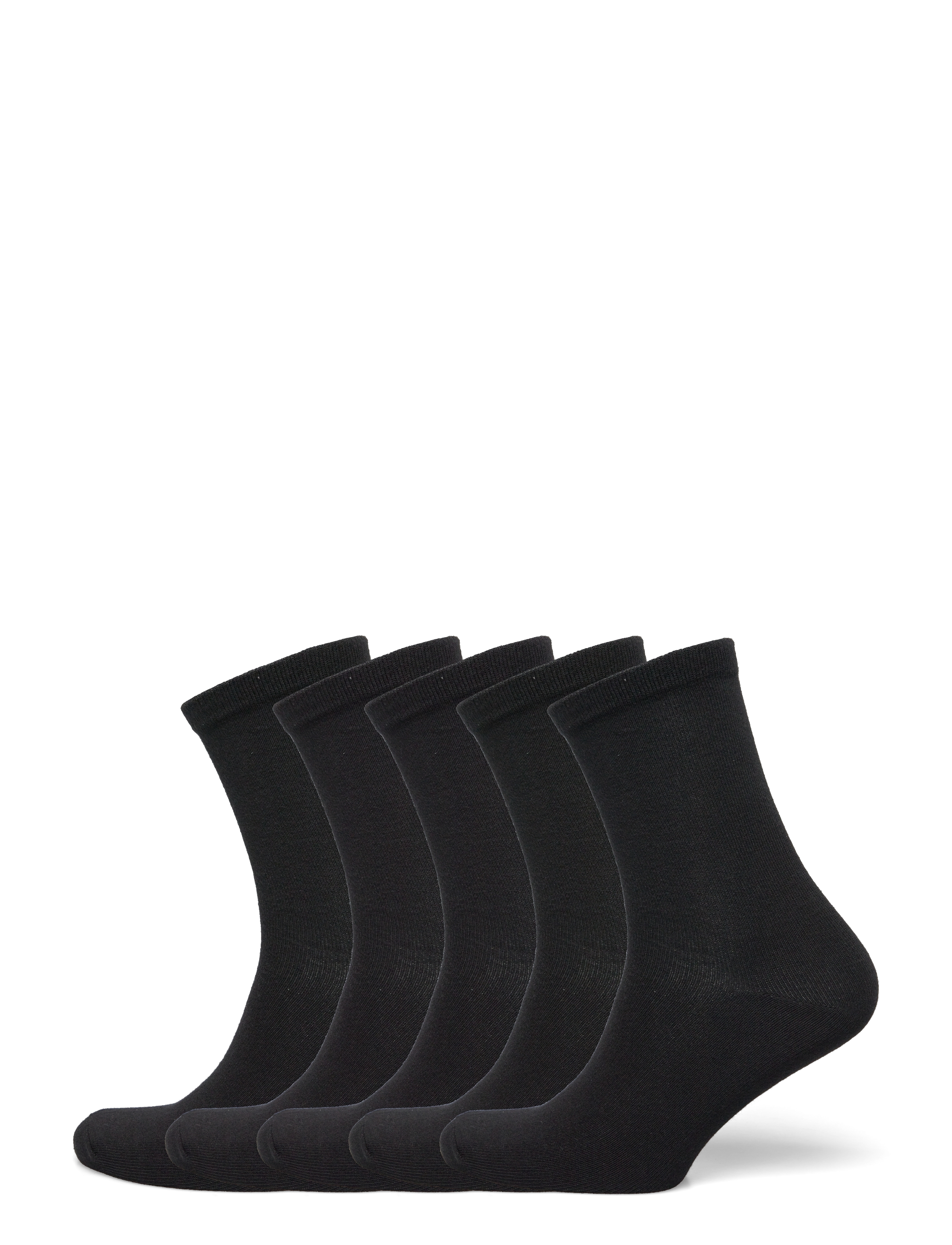 5-Pack Ladies Basic Socks - BLACK