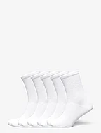 5-Pack Ladies Basic Socks - WHITE