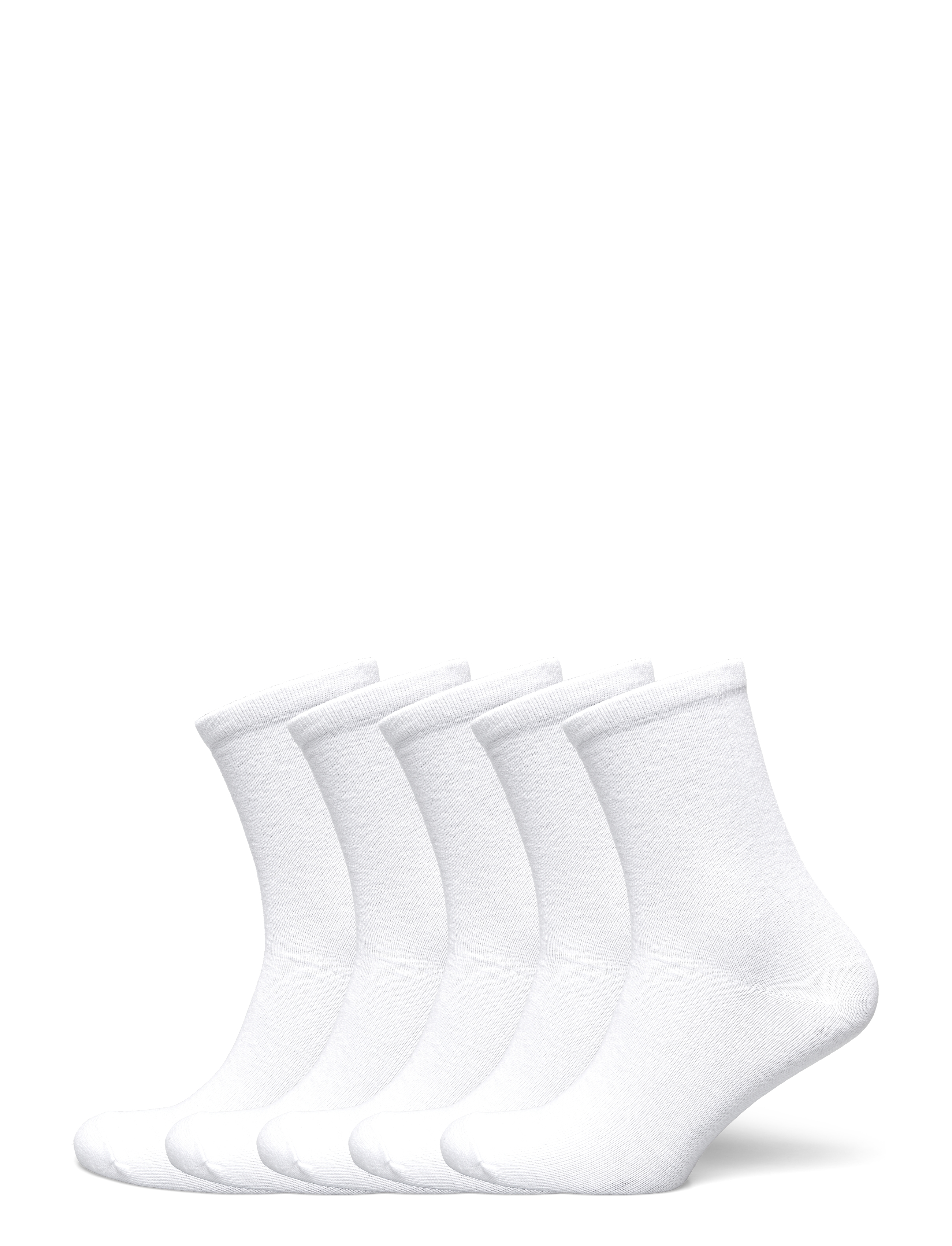 5-Pack Ladies Basic Socks - WHITE