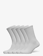 5-Pack Mens Basic Socks - WHITE