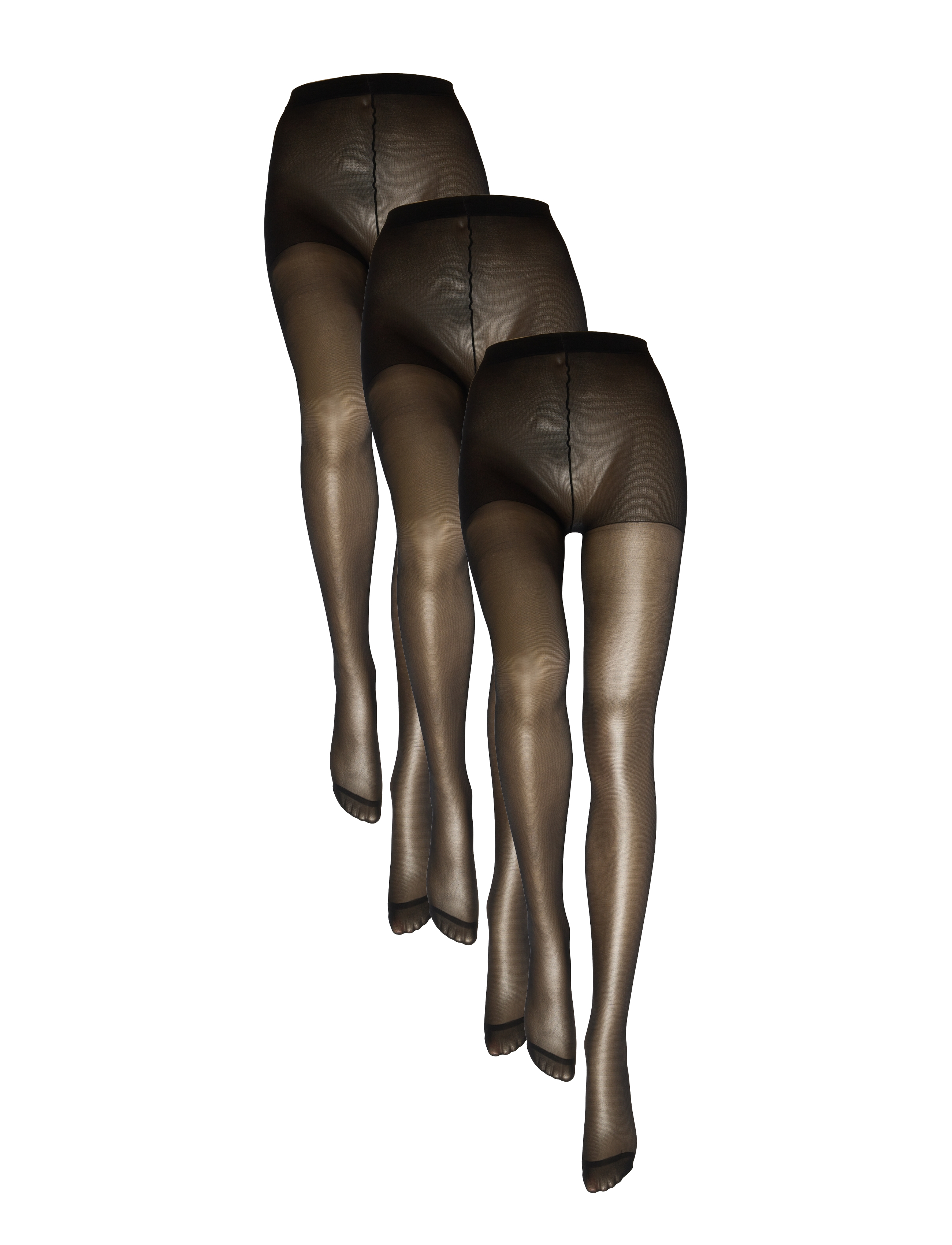 NORVIG - 3-Pack Ladies Microfiber Tights 20 Den. - black - 1