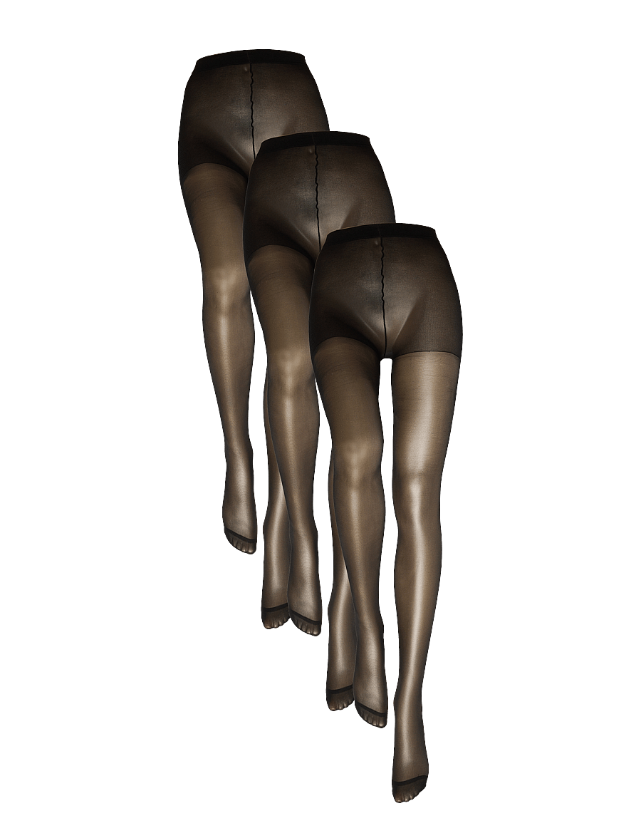 NORVIG - 3-Pack Ladies Microfiber Tights 20 Den. - black - 1