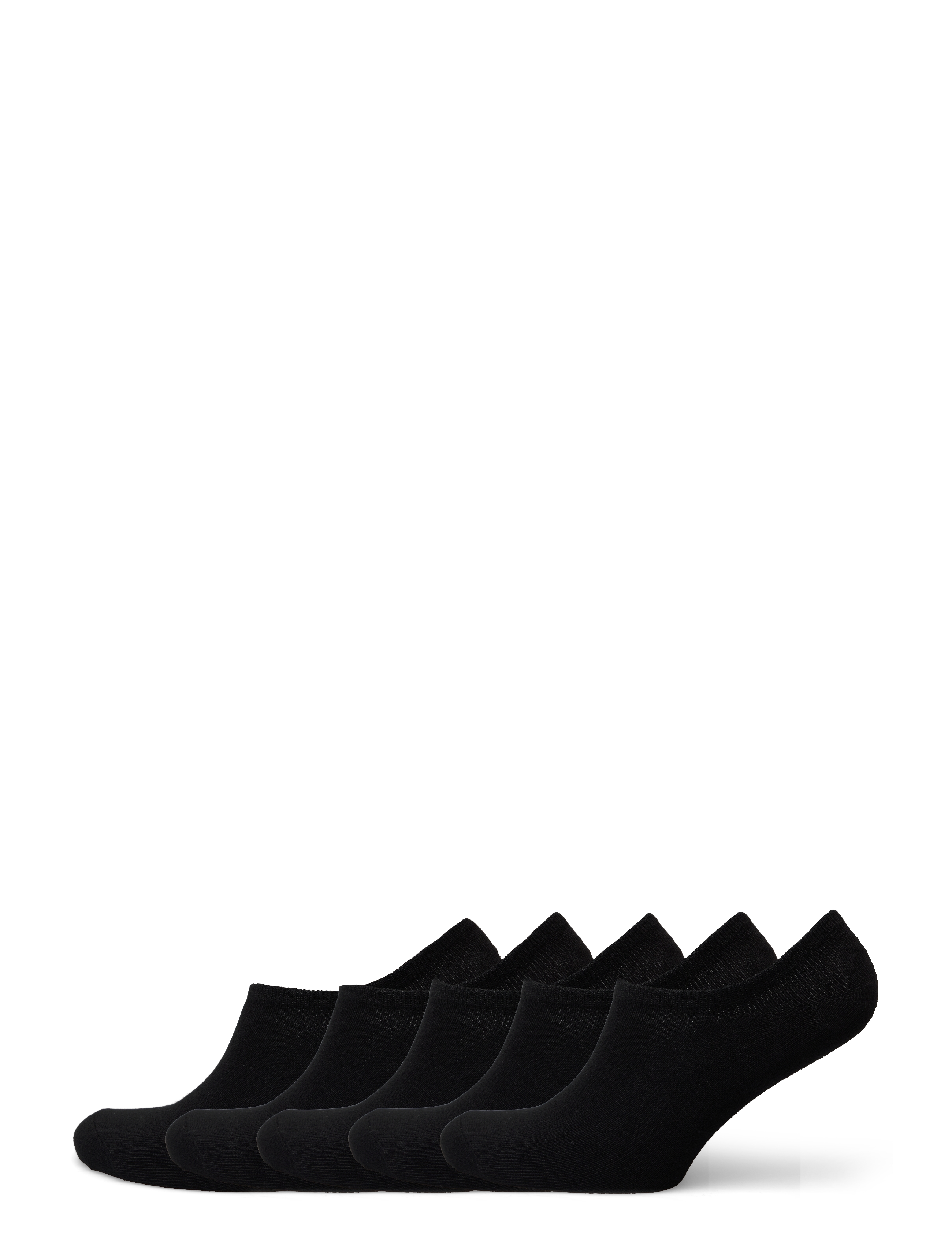 NORVIG 5-Pack Mens No Show Schwarz - 40/46 - Herren