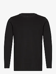 NORVIG - Men's O-neck L/S T-shirt, Cotton/Stretch - laagste prijzen - black - 0
