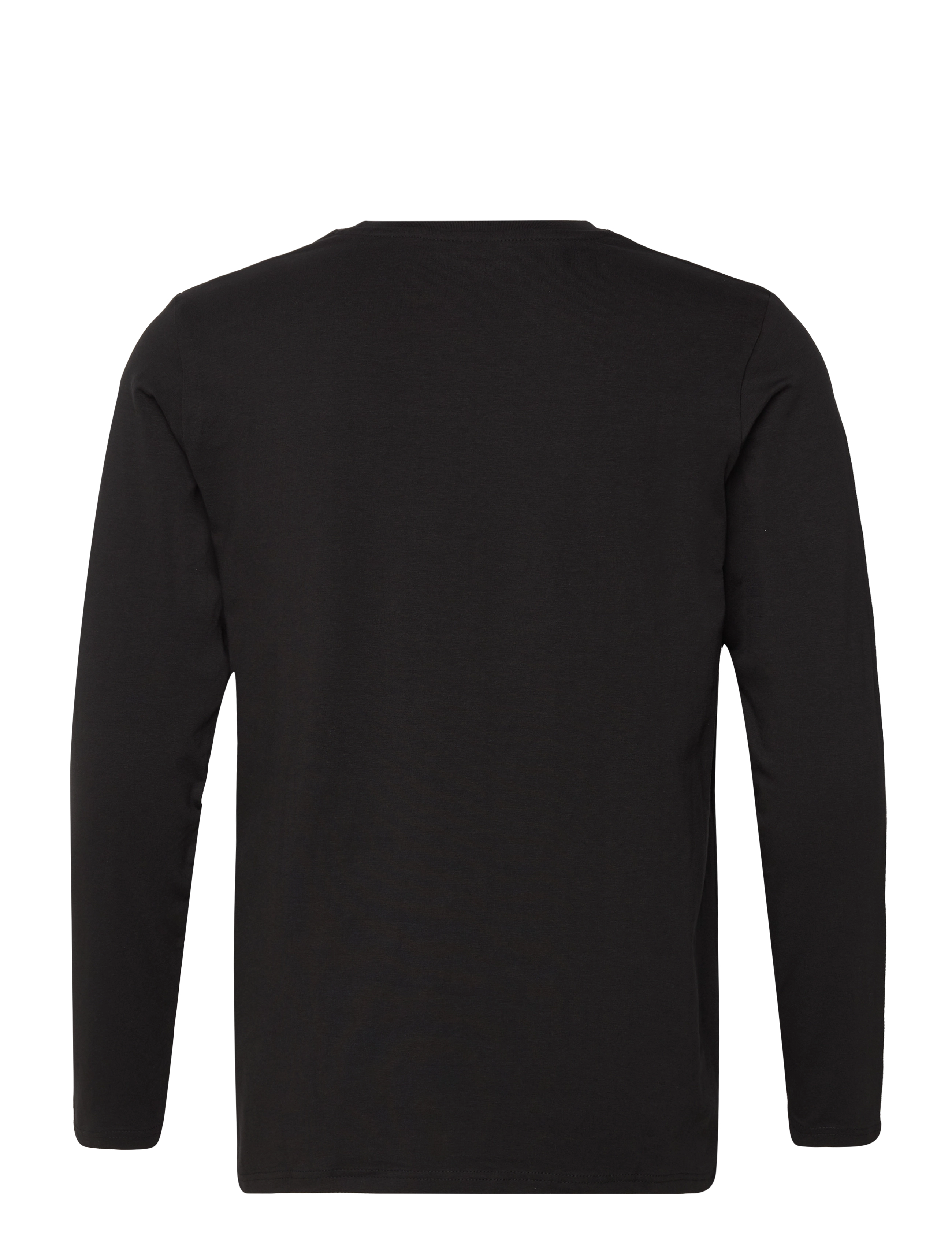NORVIG - Men's O-neck L/S T-shirt, Cotton/Stretch - black - 1