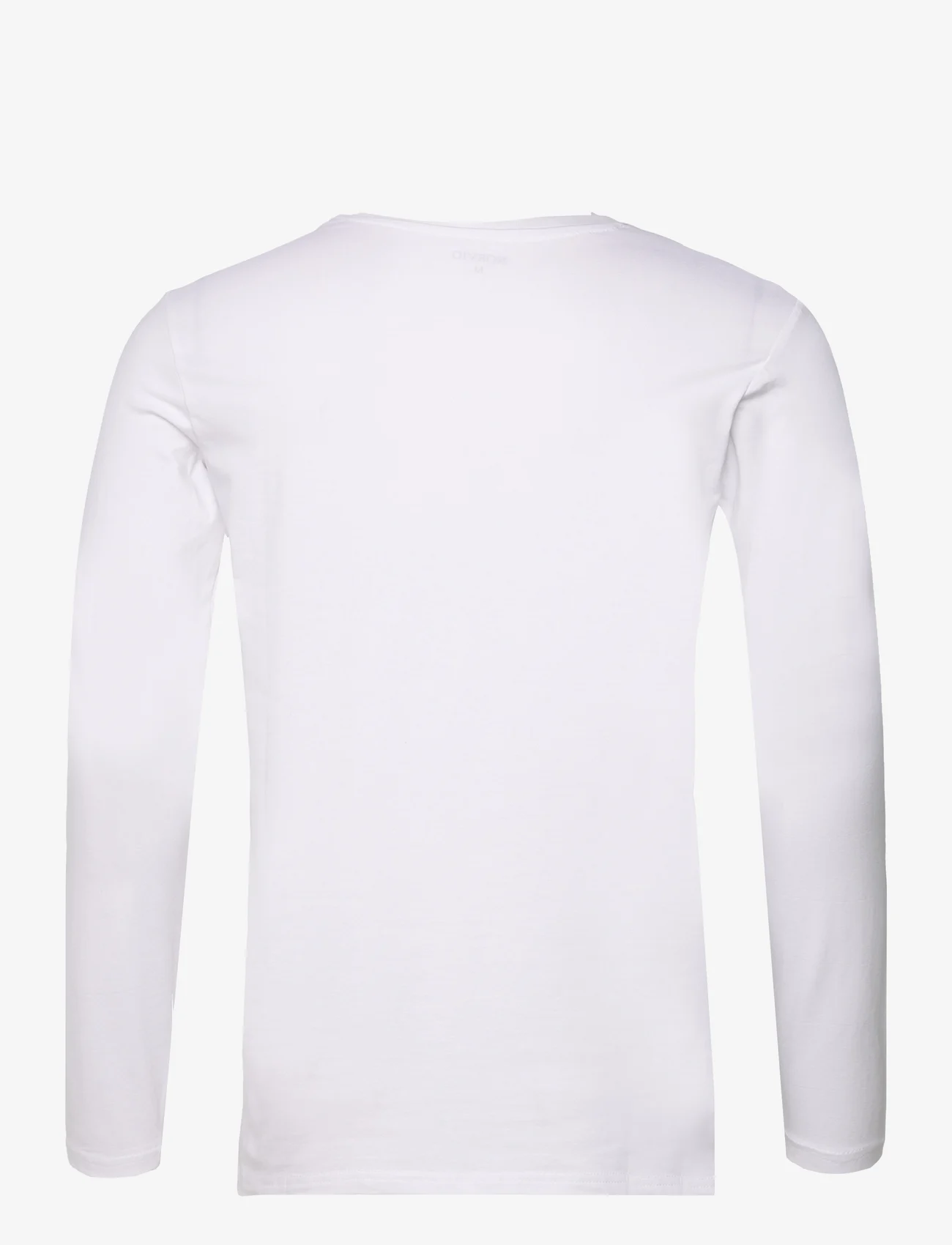 NORVIG - Men's O-neck L/S T-shirt, Cotton/Stretch - alhaisimmat hinnat - white - 1