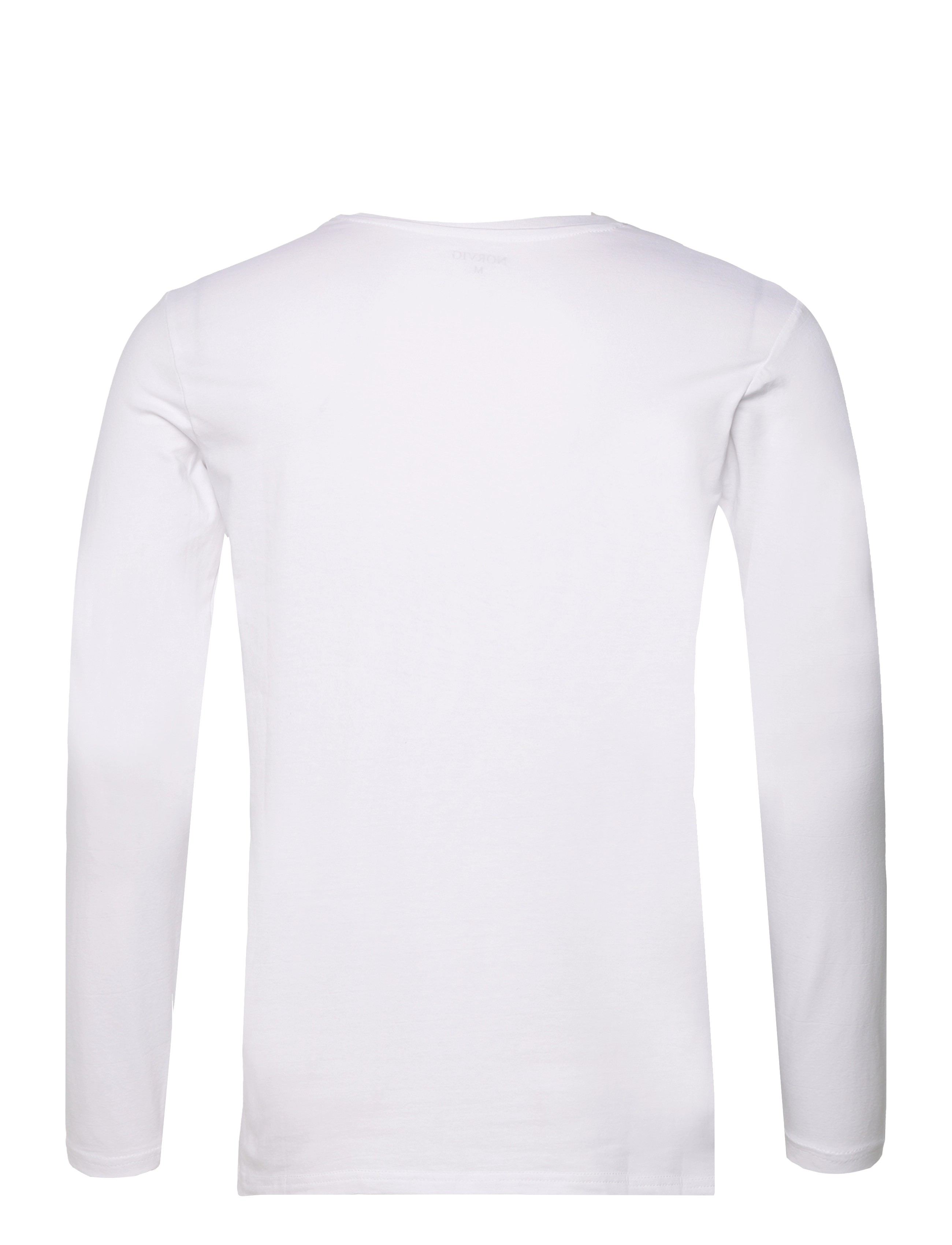 NORVIG - Men's O-neck L/S T-shirt, Cotton/Stretch - white - 1