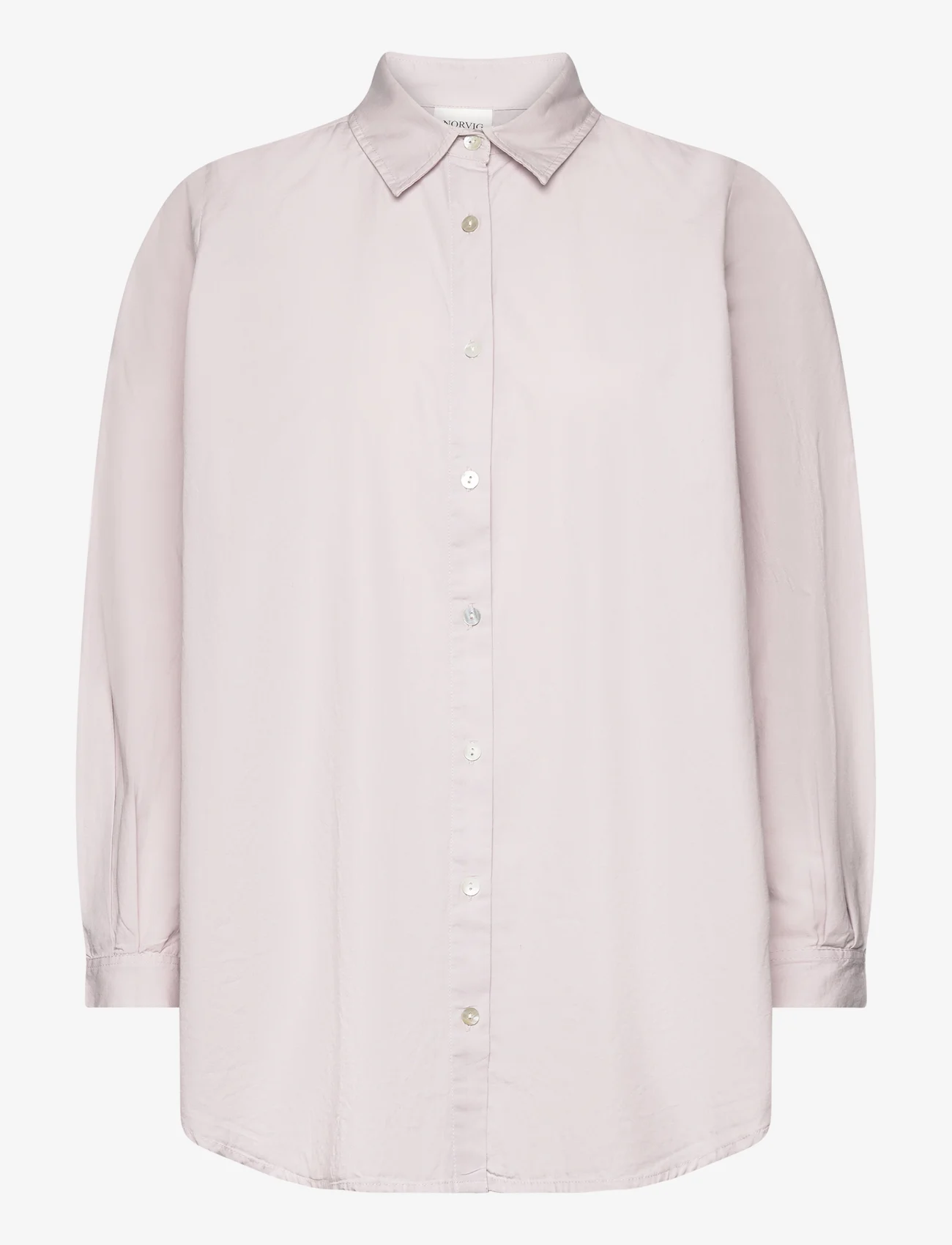 NORVIG - Noor Boyfriend Shirt - long-sleeved shirts - lilac marble - 0
