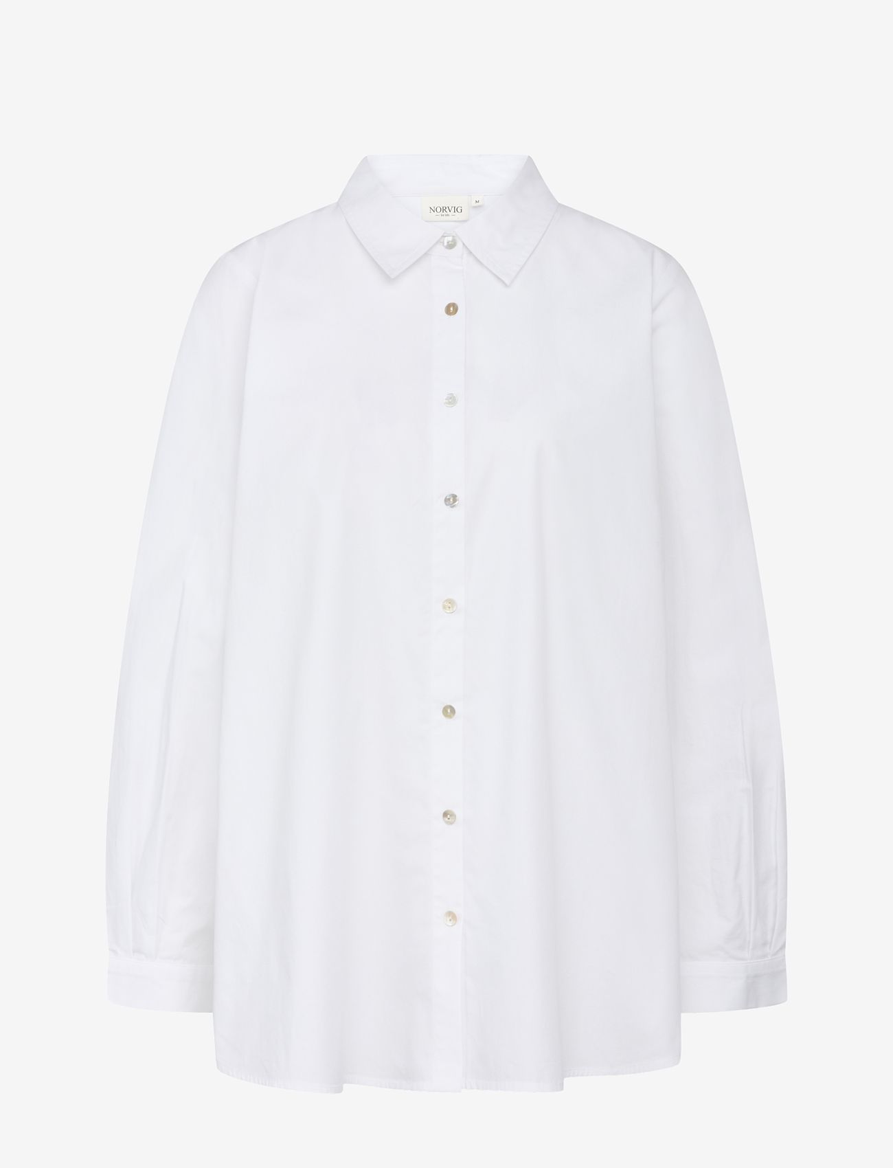 NORVIG - Noor Boyfriend Shirt - langærmede skjorter - white - 0