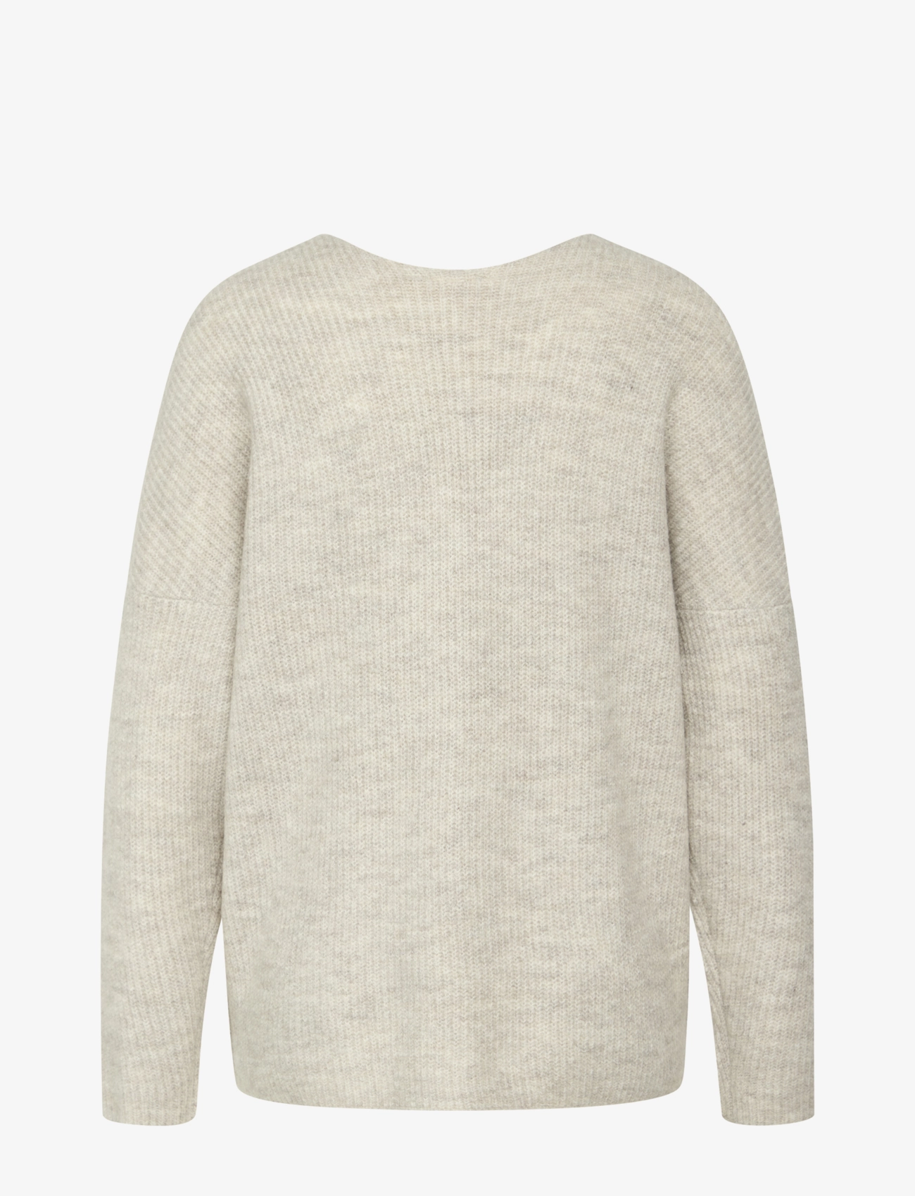 NORVIG - Jane V-neck Pullover - džemperi - beige melange - 1