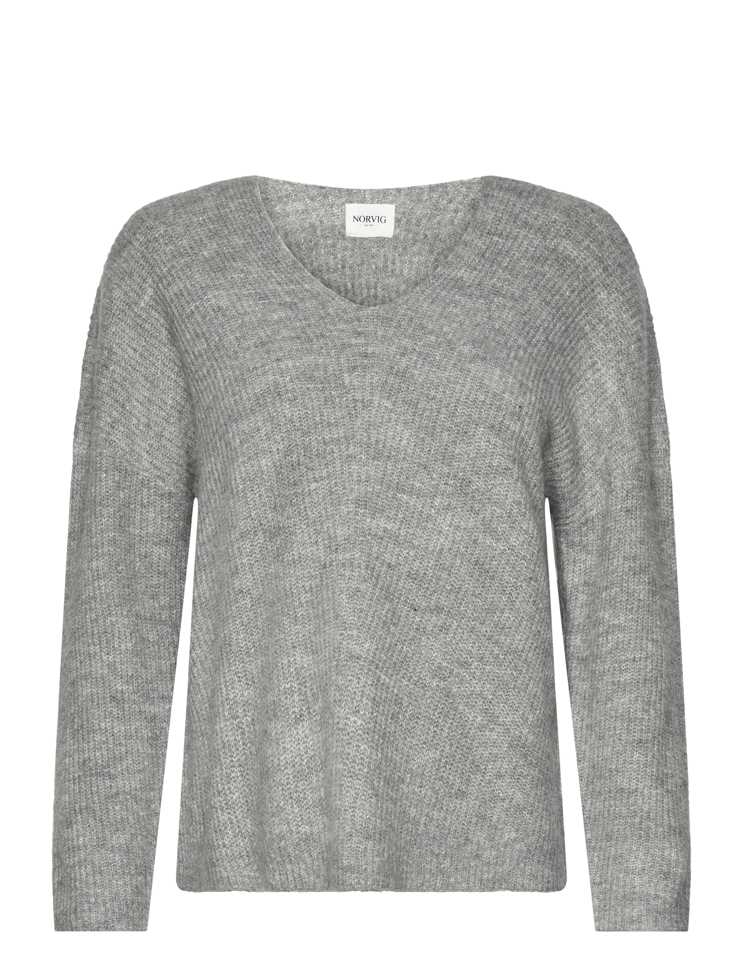 NORVIG Jane V-Ausschnitt Pullover Grau - S - Damen