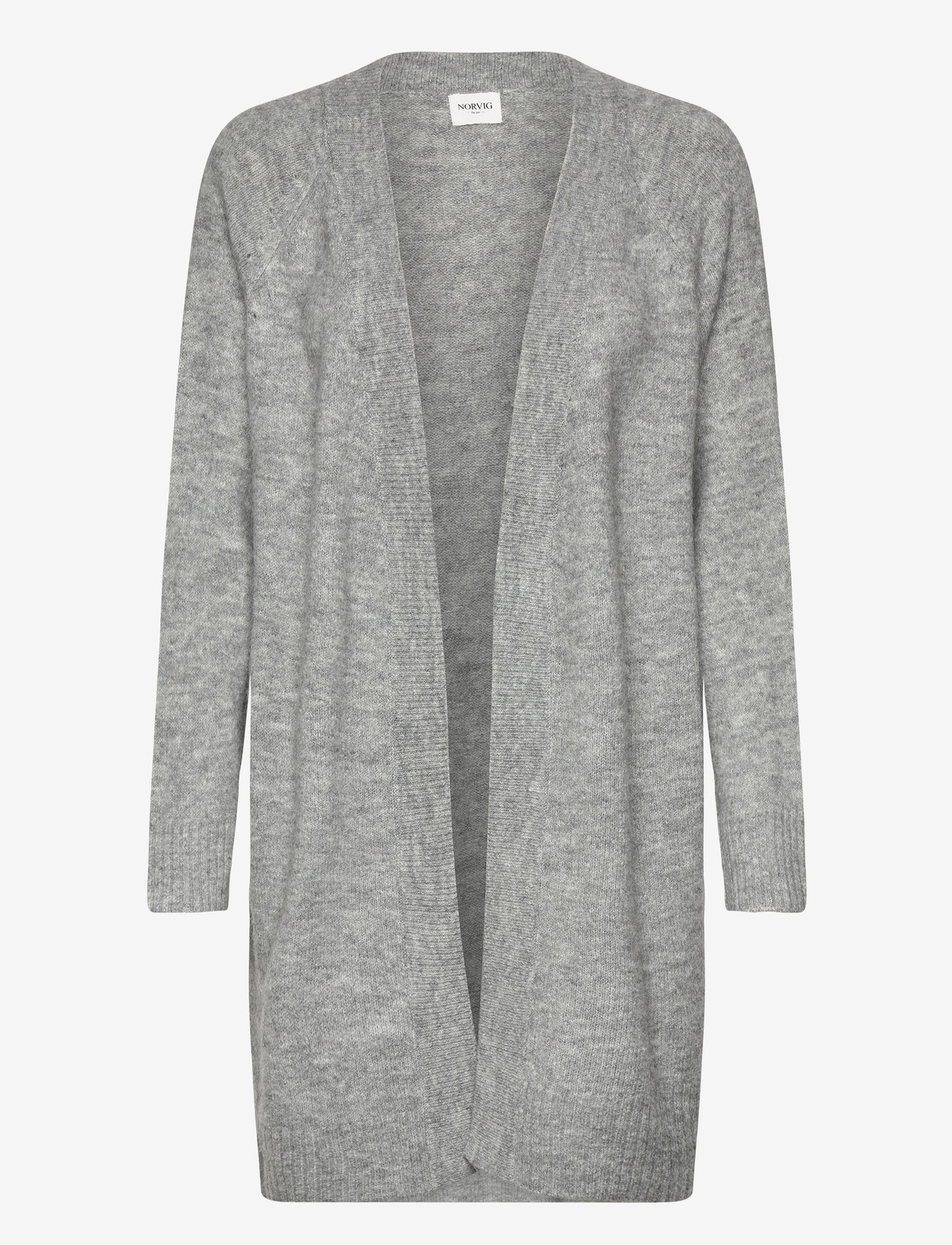 NORVIG - Jane Long Cardigan - dark grey melange - 0