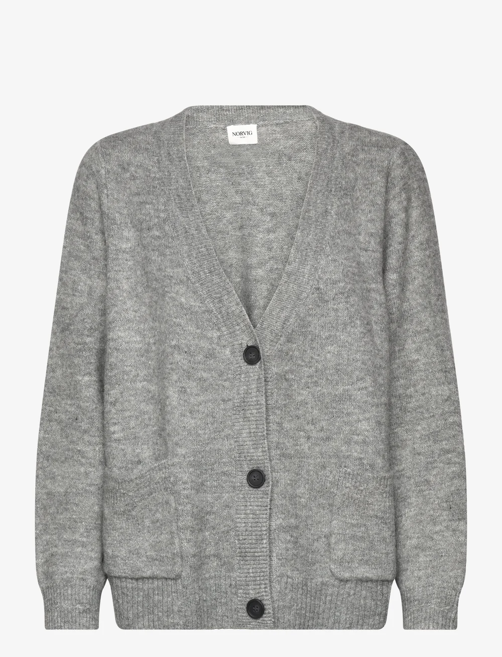 NORVIG - Jane Short Cardigan - cardigans - dark grey melange - 0
