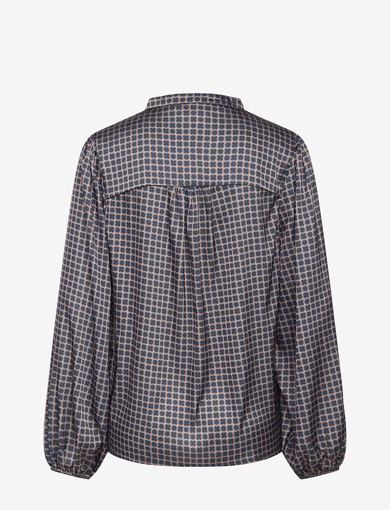 NORVIG - Johanne Blouse - langærmede bluser - asphalt aop - 1