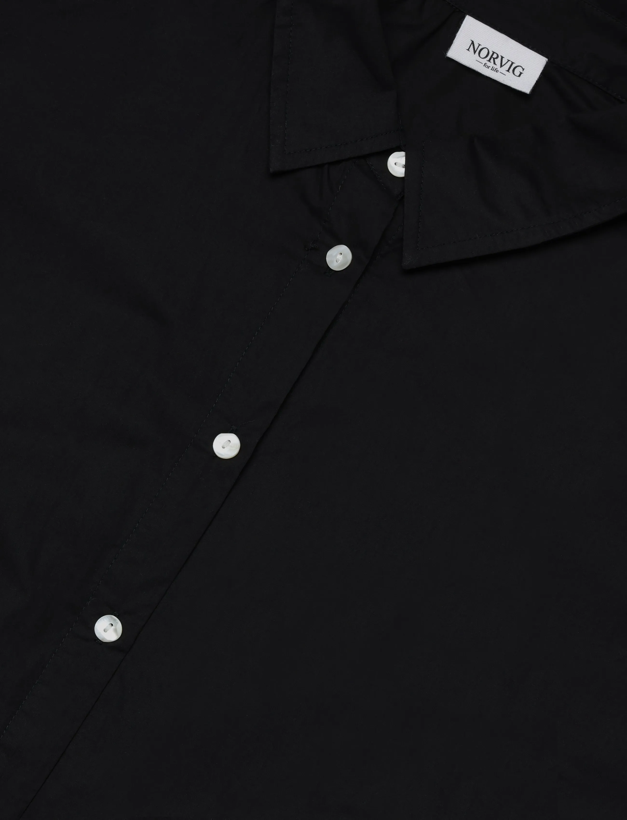 NORVIG - Noor Boyfriend Shirt - langärmlige hemden - black - 2