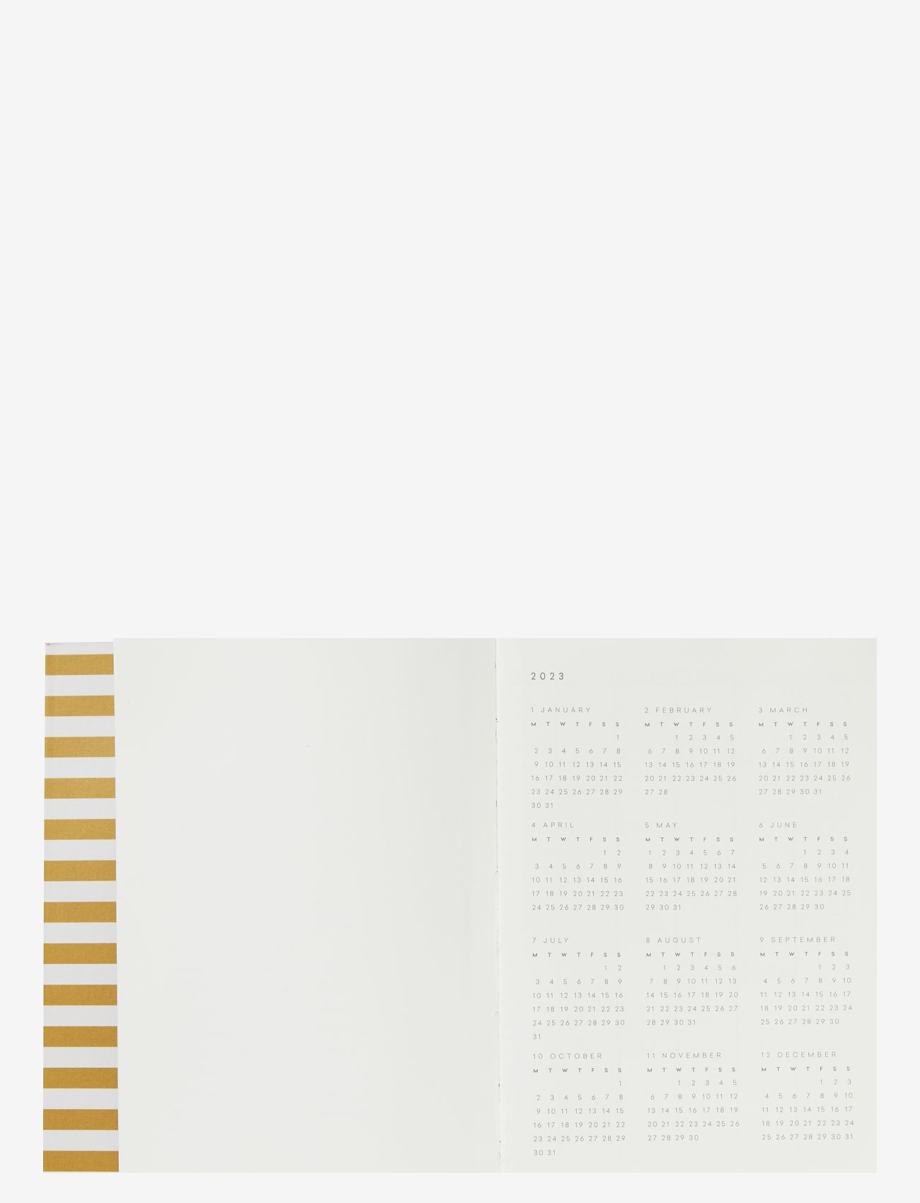 Notem - Alva - annual calendar 2023 (A6) - die niedrigsten preise - ochre stripe - 2