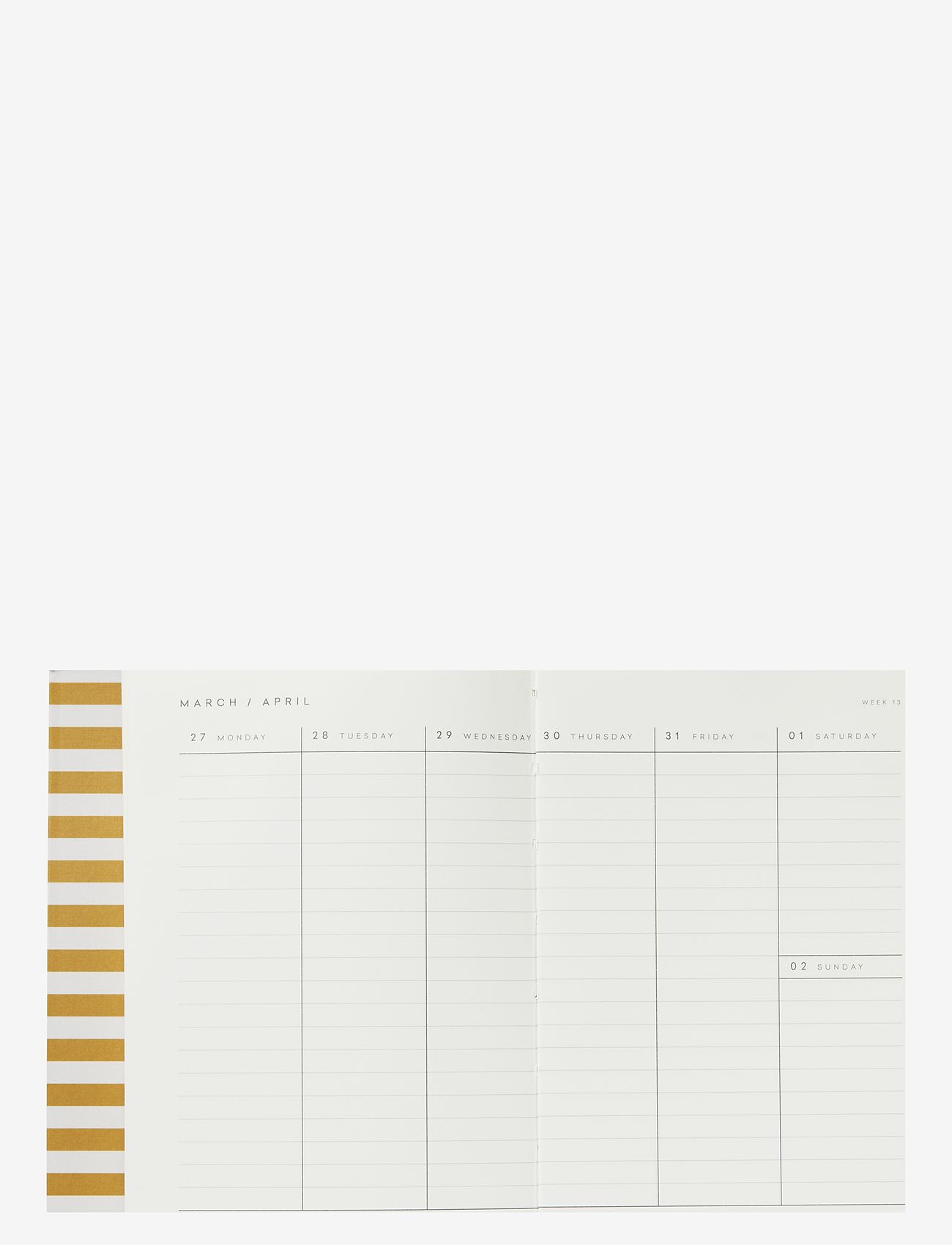 Notem - Alva - annual calendar 2023 (A6) - die niedrigsten preise - ochre stripe - 3