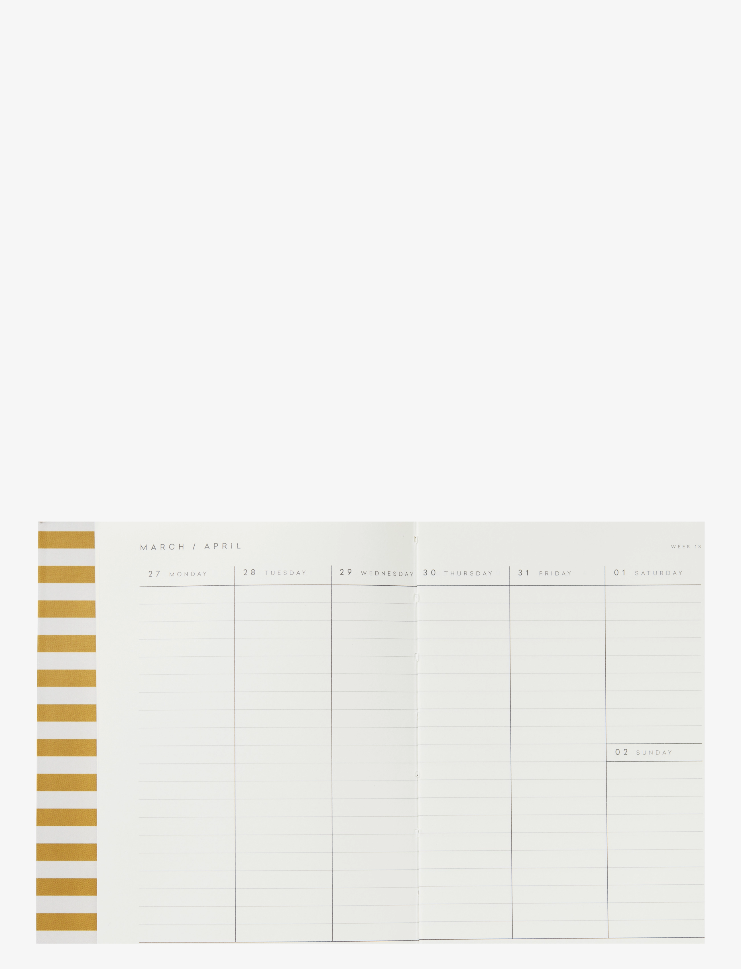 Notem - Alva - annual calendar 2023 (A6) - kalendrid ja märkmikud - ochre stripe - 3