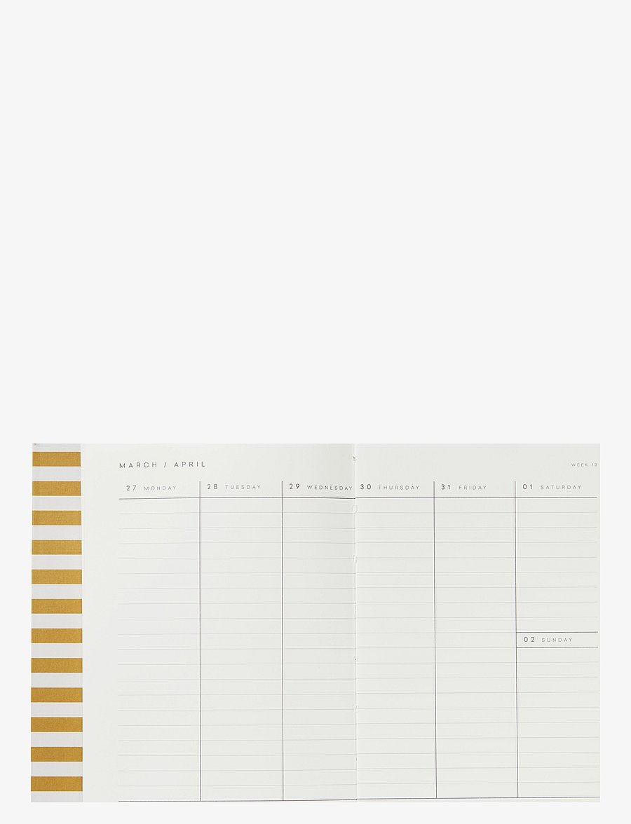 Notem - Alva - annual calendar 2023 (A6) - kalendrid ja märkmikud - ochre stripe - 3