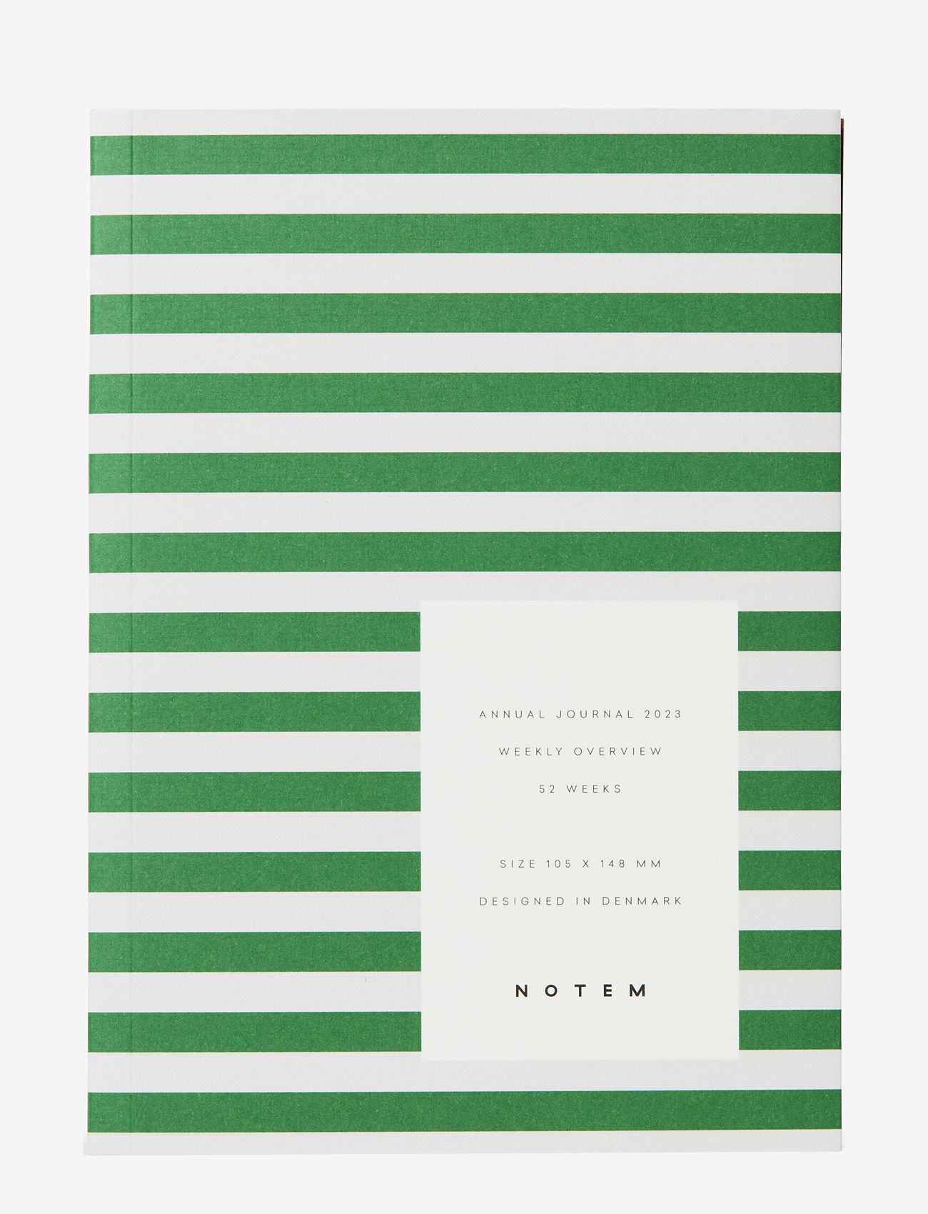 Notem - Alva - annual calendar 2023 (A5) - mažiausios kainos - green stripe - 0