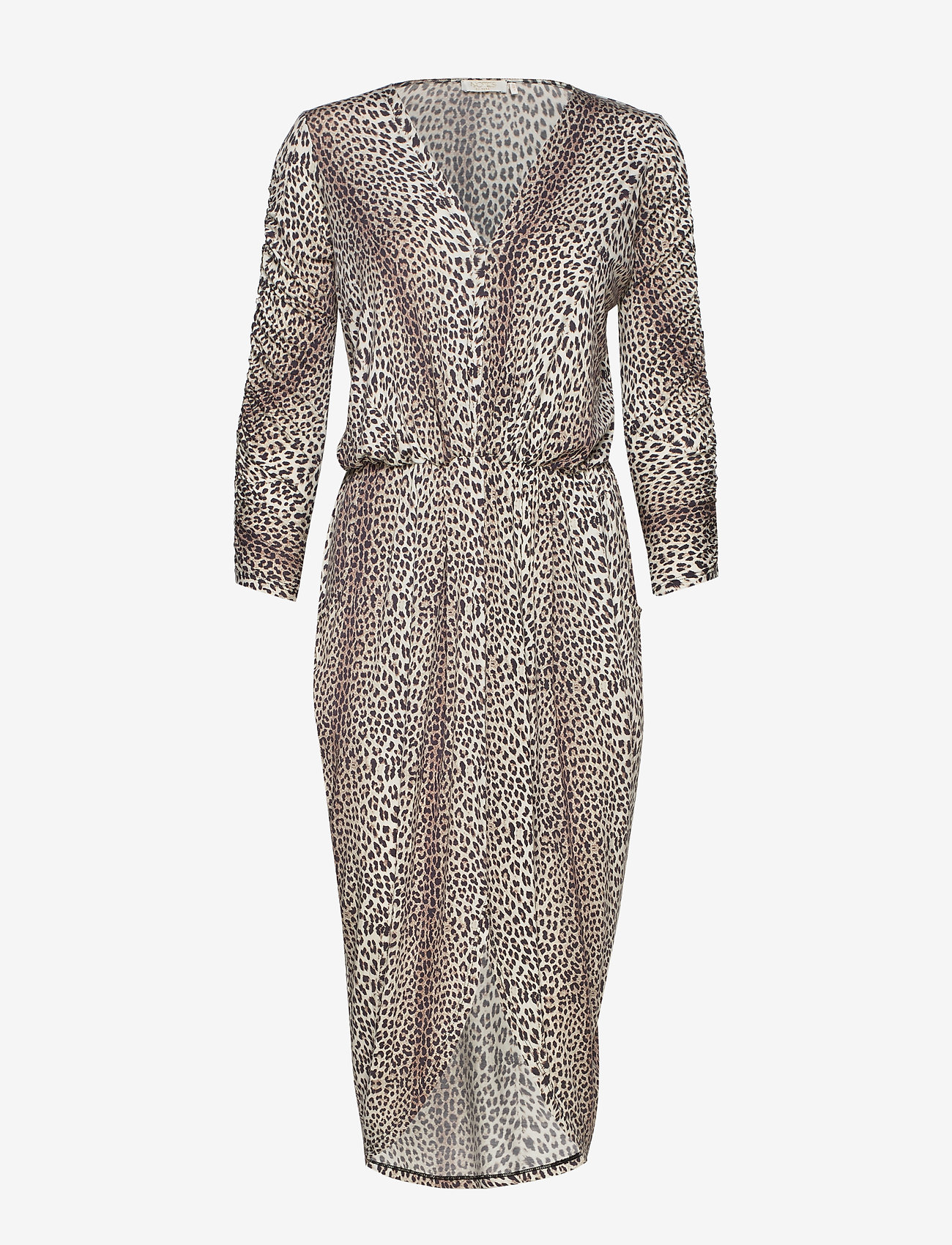Notes du Nord - Dallas LS Drape Dress P - leopard - 0