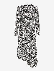 Notes du Nord - Nicci Drape Dress - midi kjoler - cream zebra - 0