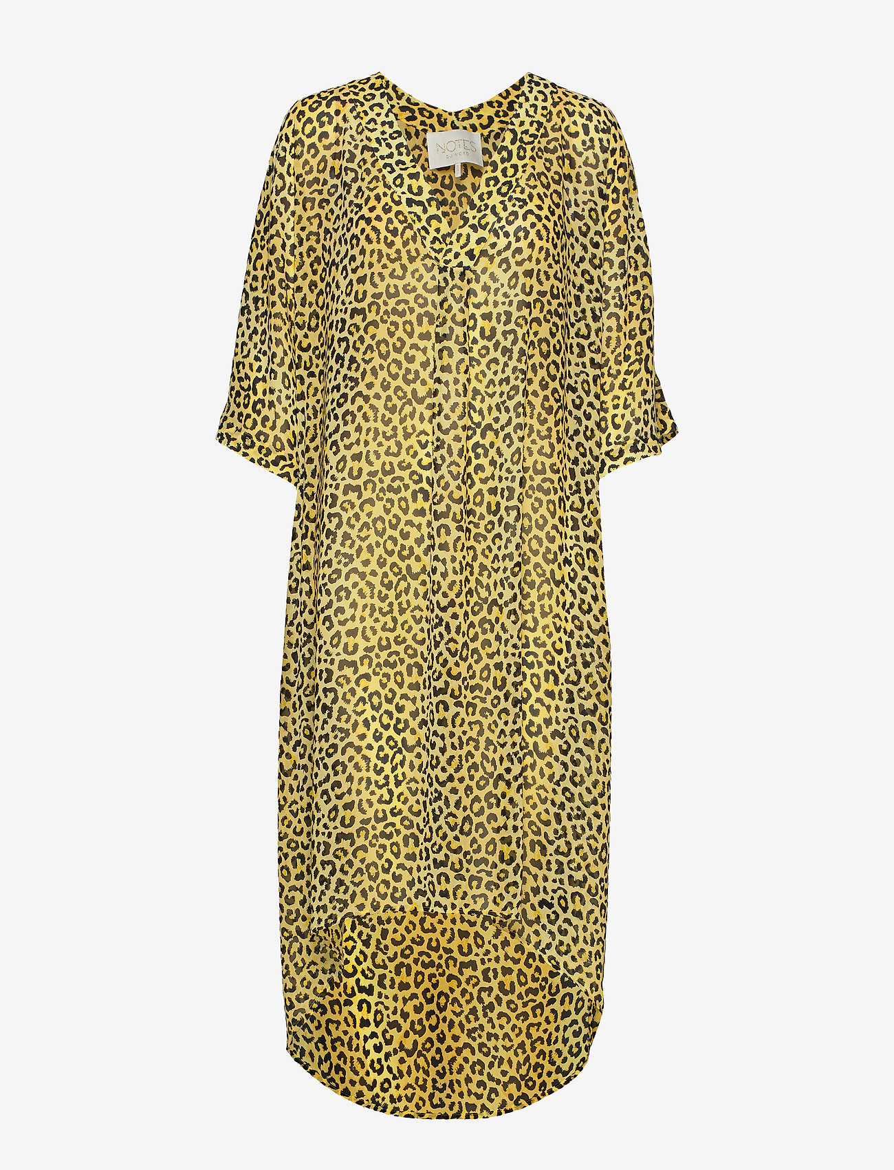 Notes du Nord - Haim Recycled Kaftan - lemon leopard - 0