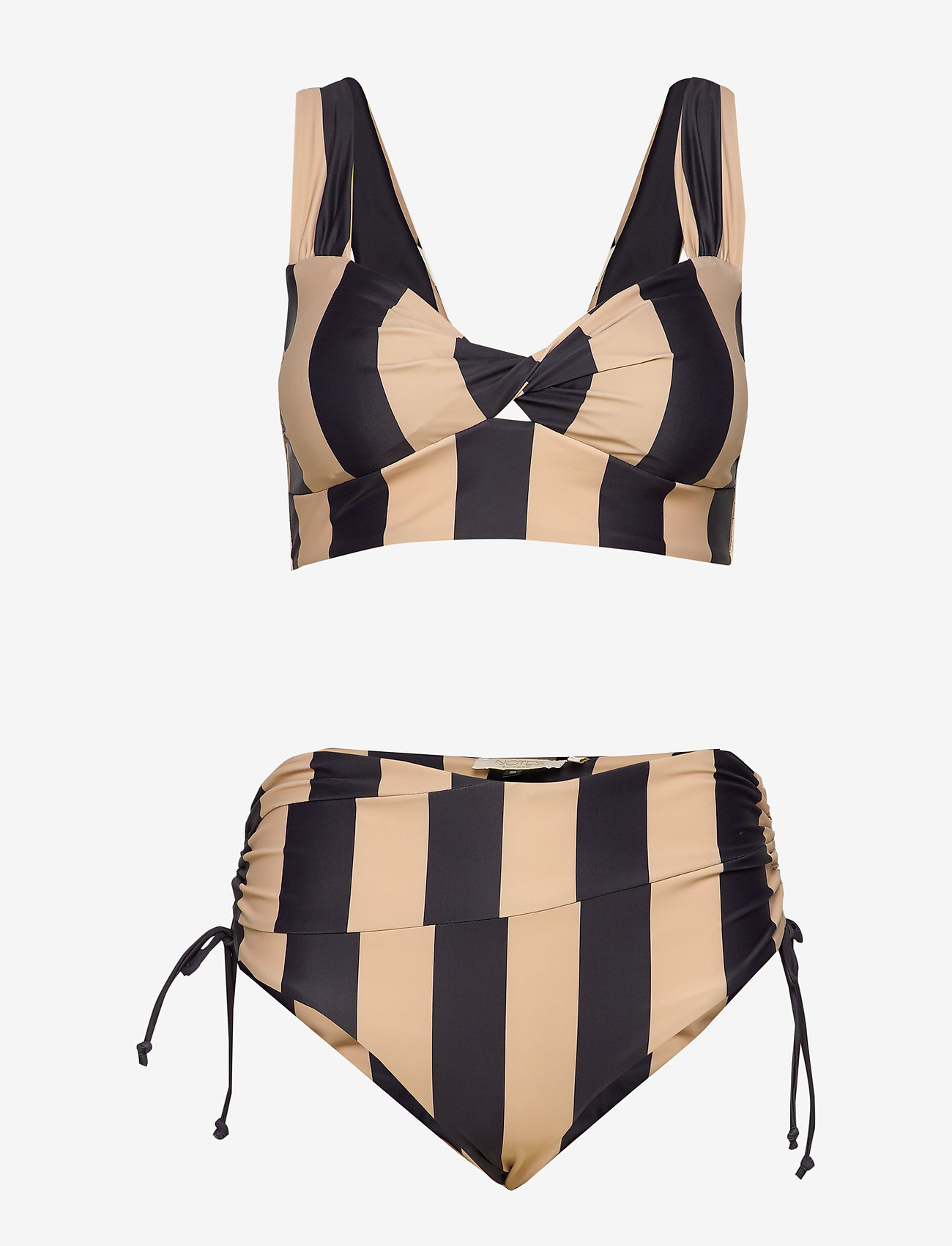 Notes du Nord - Obi Twist Bikini - noir stripe - 0