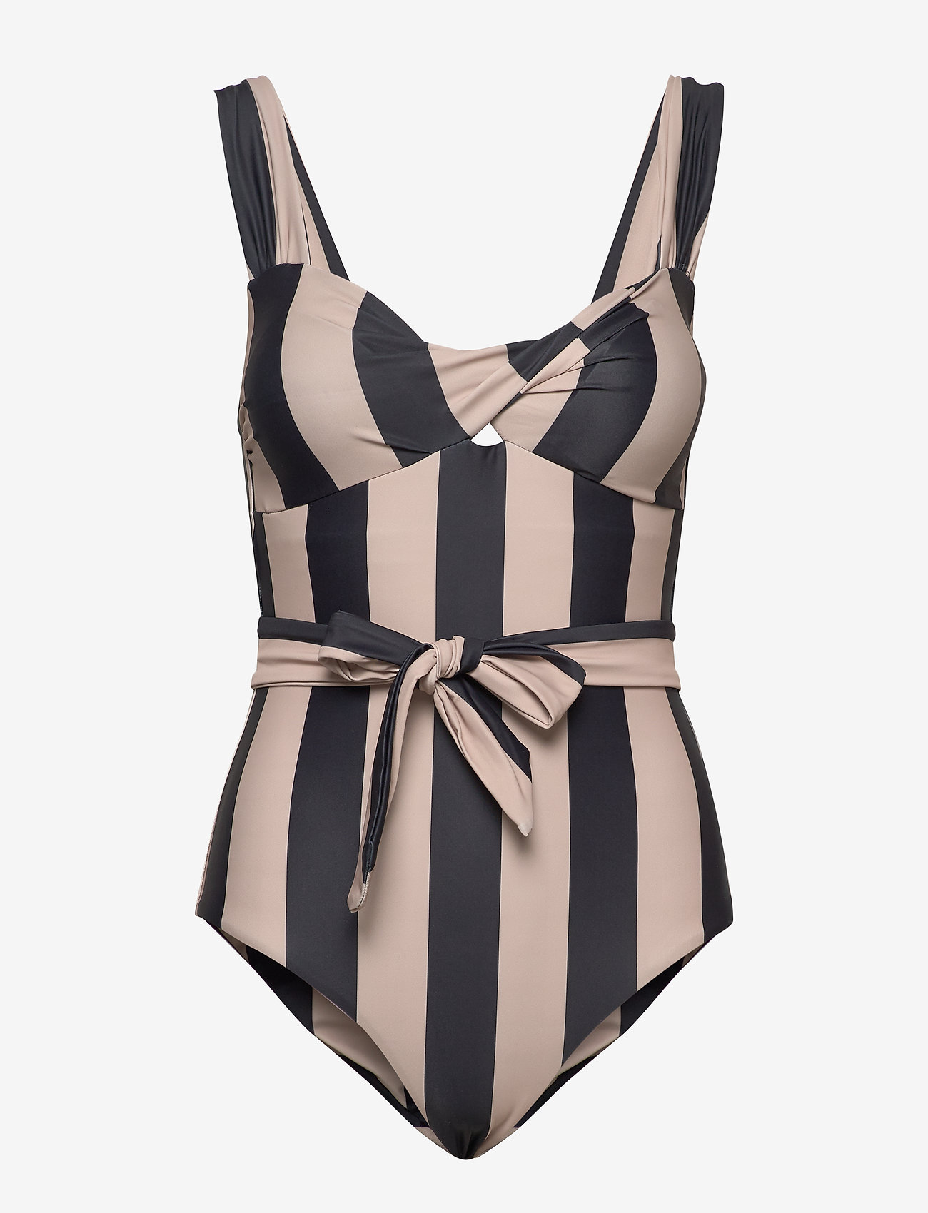 Notes du Nord - Obi Twist Swimsuit - noir stripe - 1