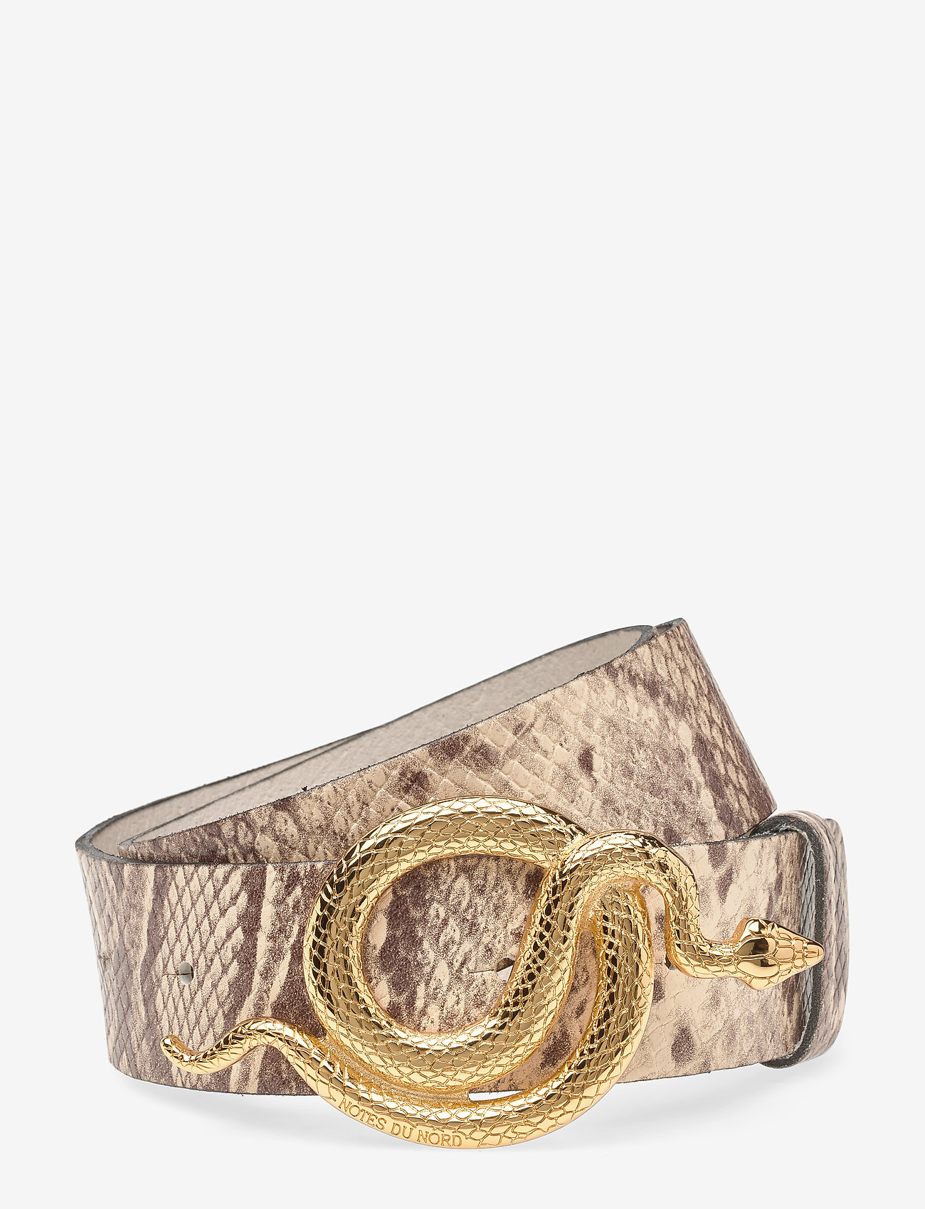 Notes du Nord - Milo Leather Belt Python - gold - 0