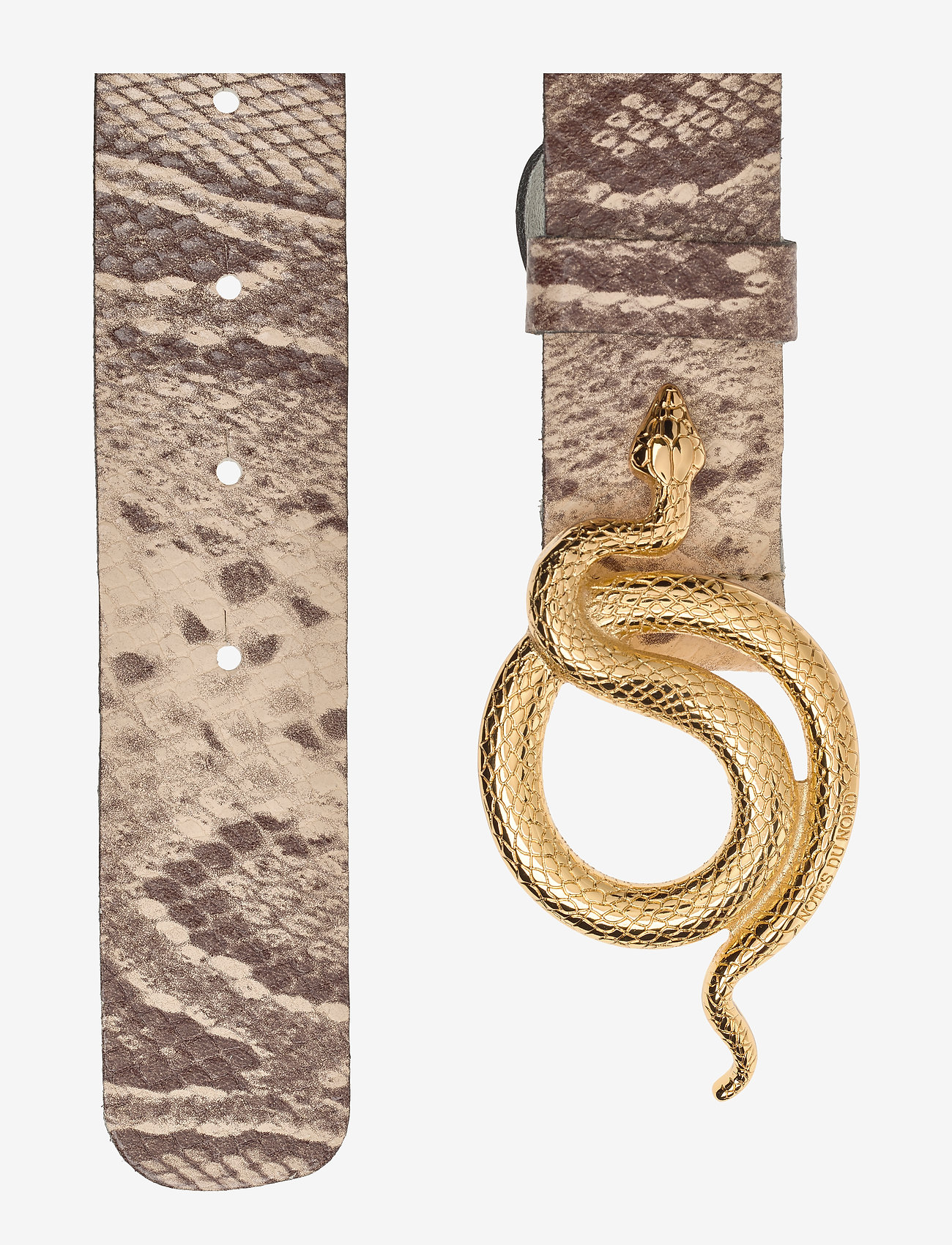 Notes du Nord - Milo Leather Belt Python - gold - 1