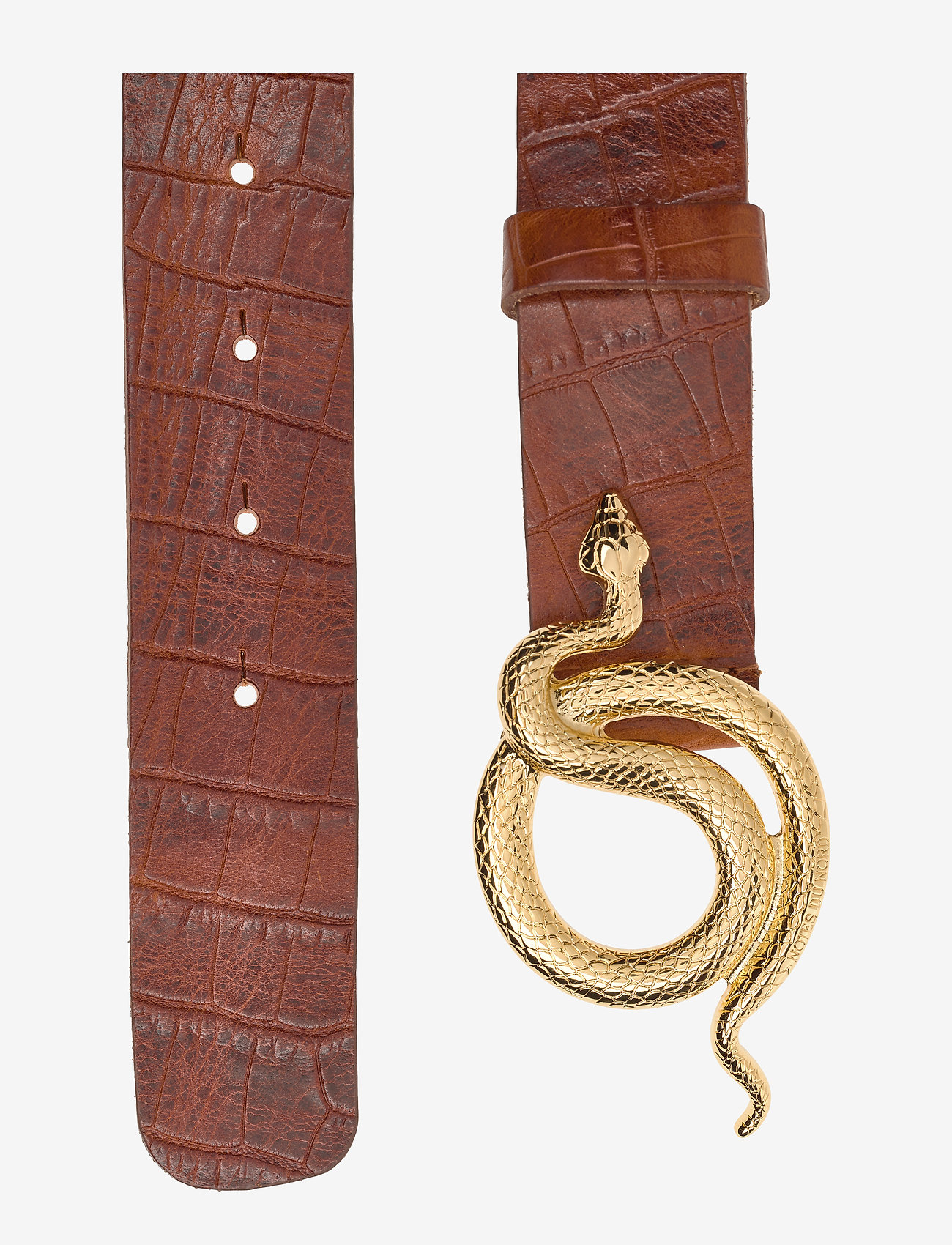 Notes du Nord - Milo Leather Belt Croco - gold - 1