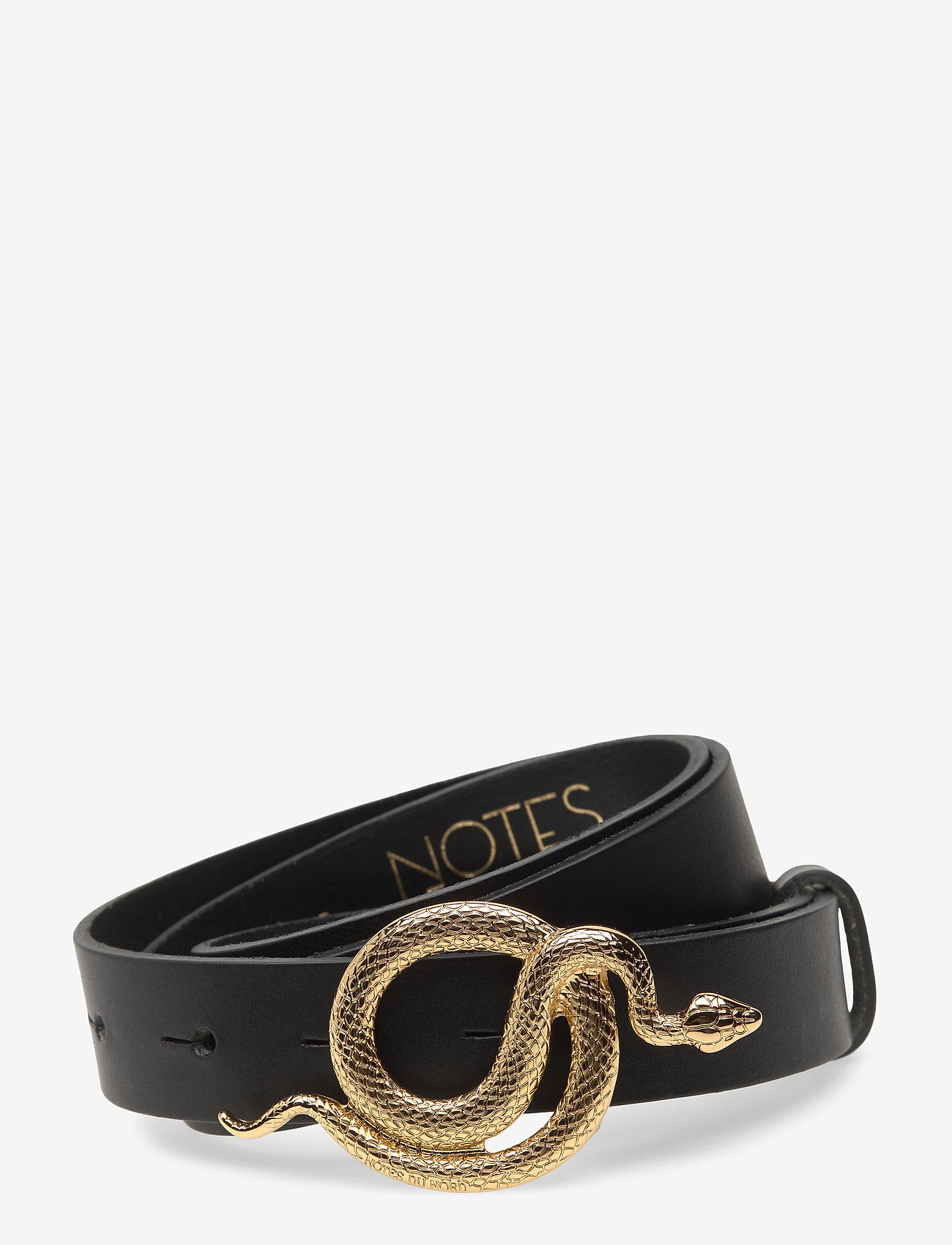 Notes du Nord - Paxton Leather Belt - noir/gold - 0