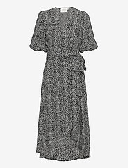 Notes du Nord - River Recycled Wrap Dress - omlottklänning - pixel - 0