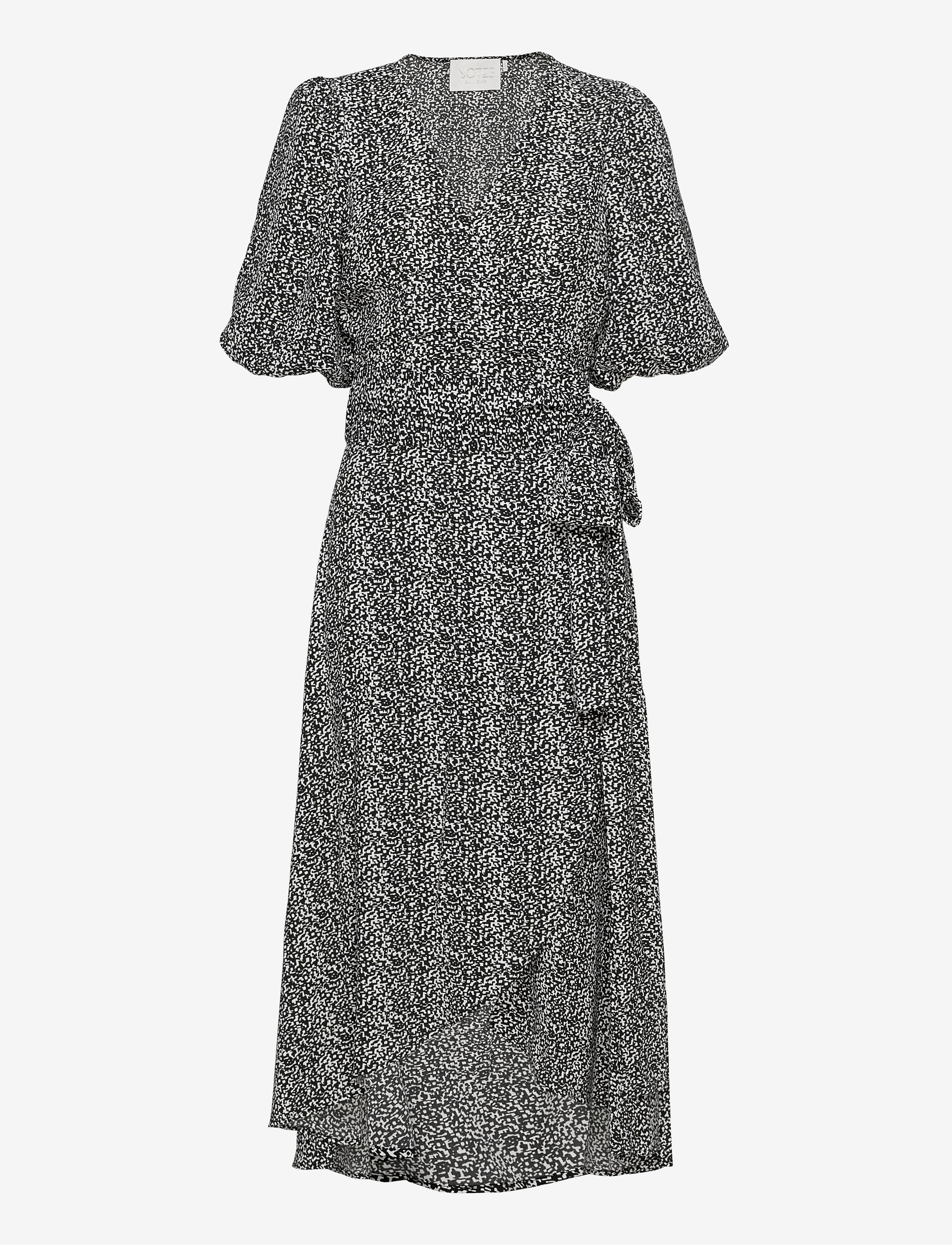 Notes du Nord River Recycled Wrap Dress - Dresses - PIXEL / black
