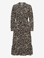 Notes du Nord - Rosie Zebra Dress - midi kjoler - zebra - 0
