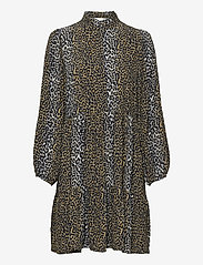 Notes du Nord - Taylor Leopard Short Dress - sommerkjoler - leopard - 0