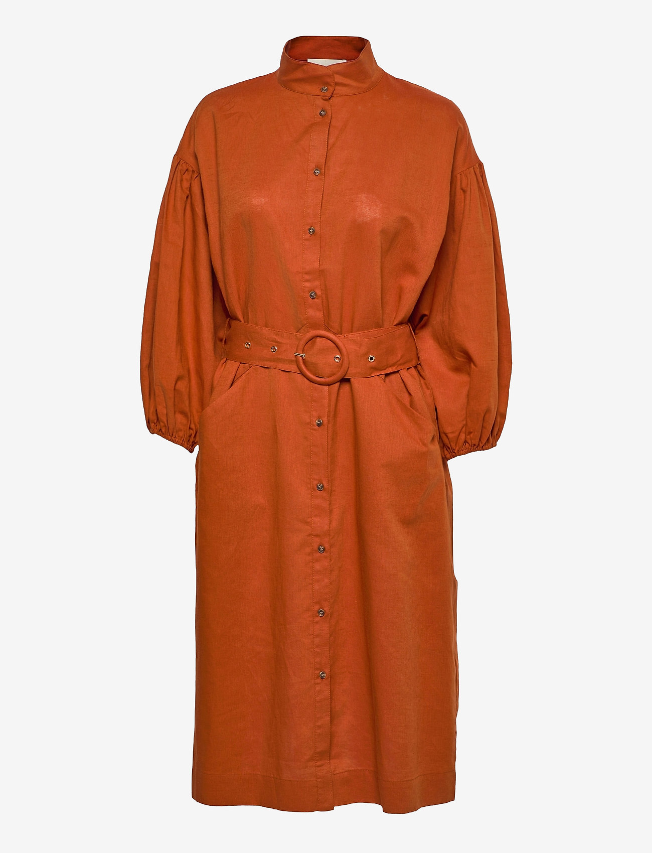 Notes du Nord - Velvet Dress - vasarinės suknelės - burnt caramel - 0